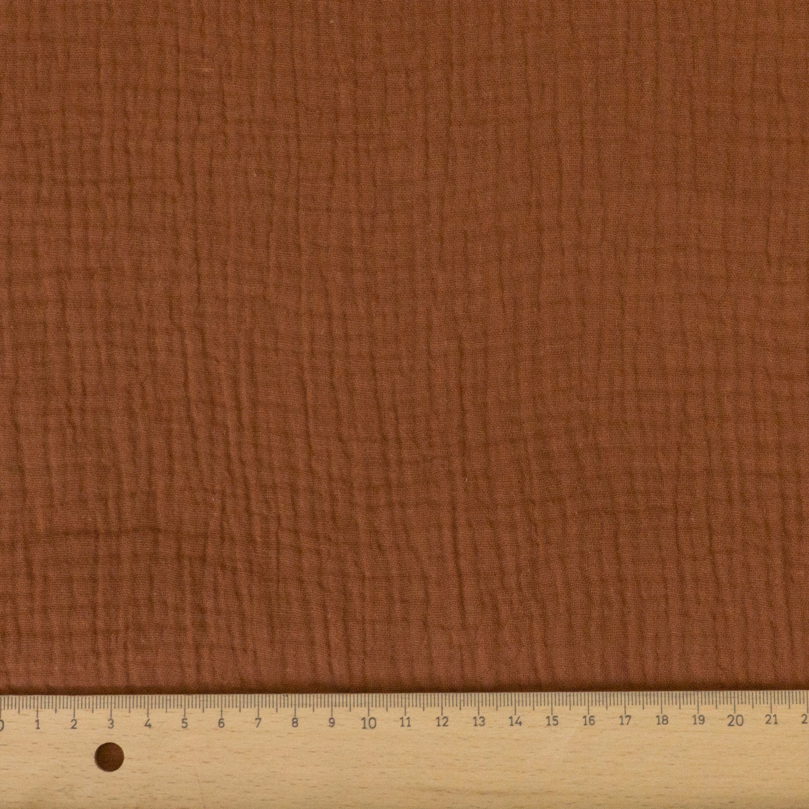 Baumwollstoff, Musselin, karamell, uni – Bild 5