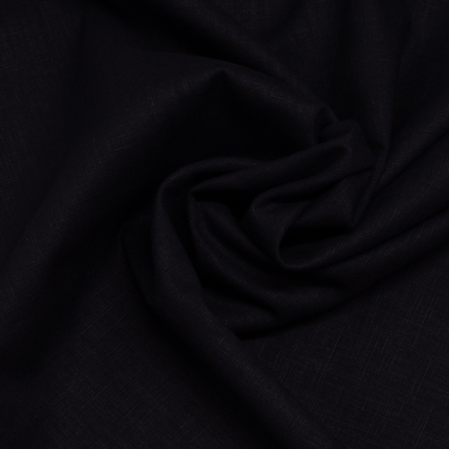 Leinenstoff, schwarzblau, uni – Bild 3
