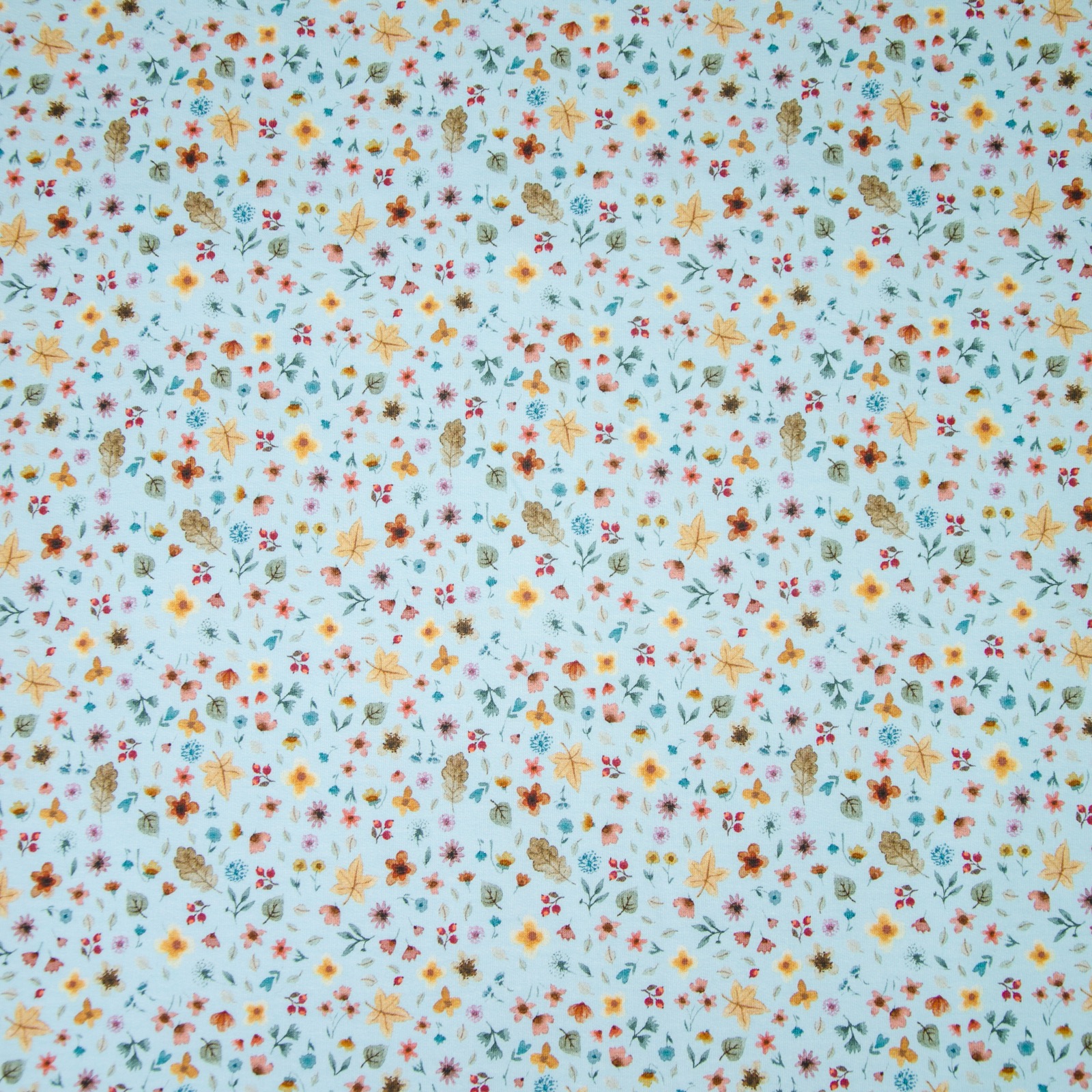 leichter Sweat, Kindermotive - grafisch gemustert, hellblau, orangetöne
