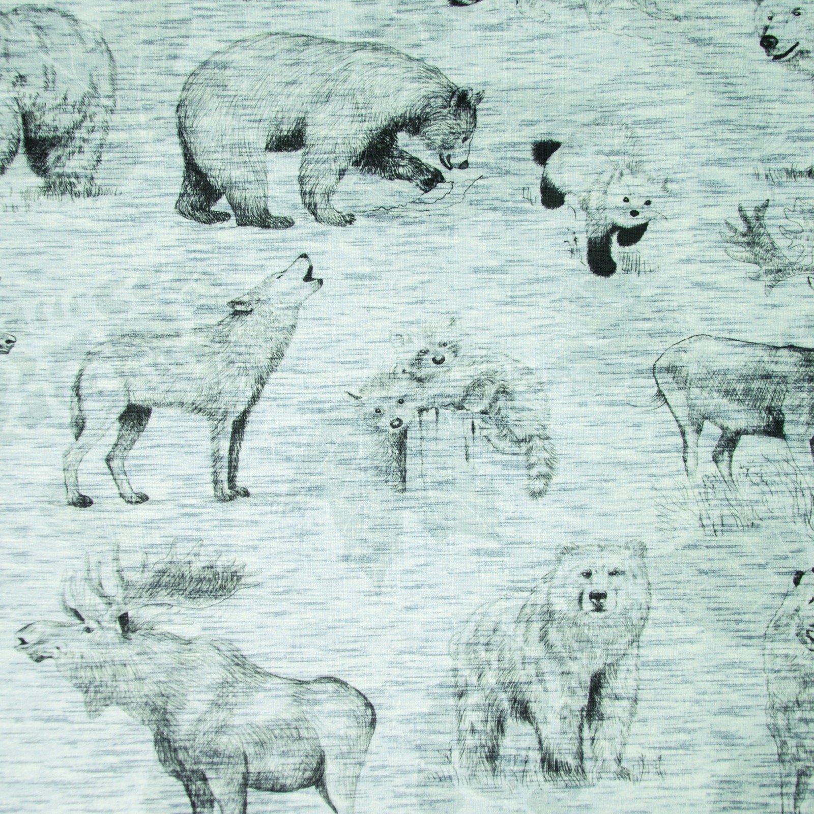 leichter Sweat, Tiermotive, blautöne