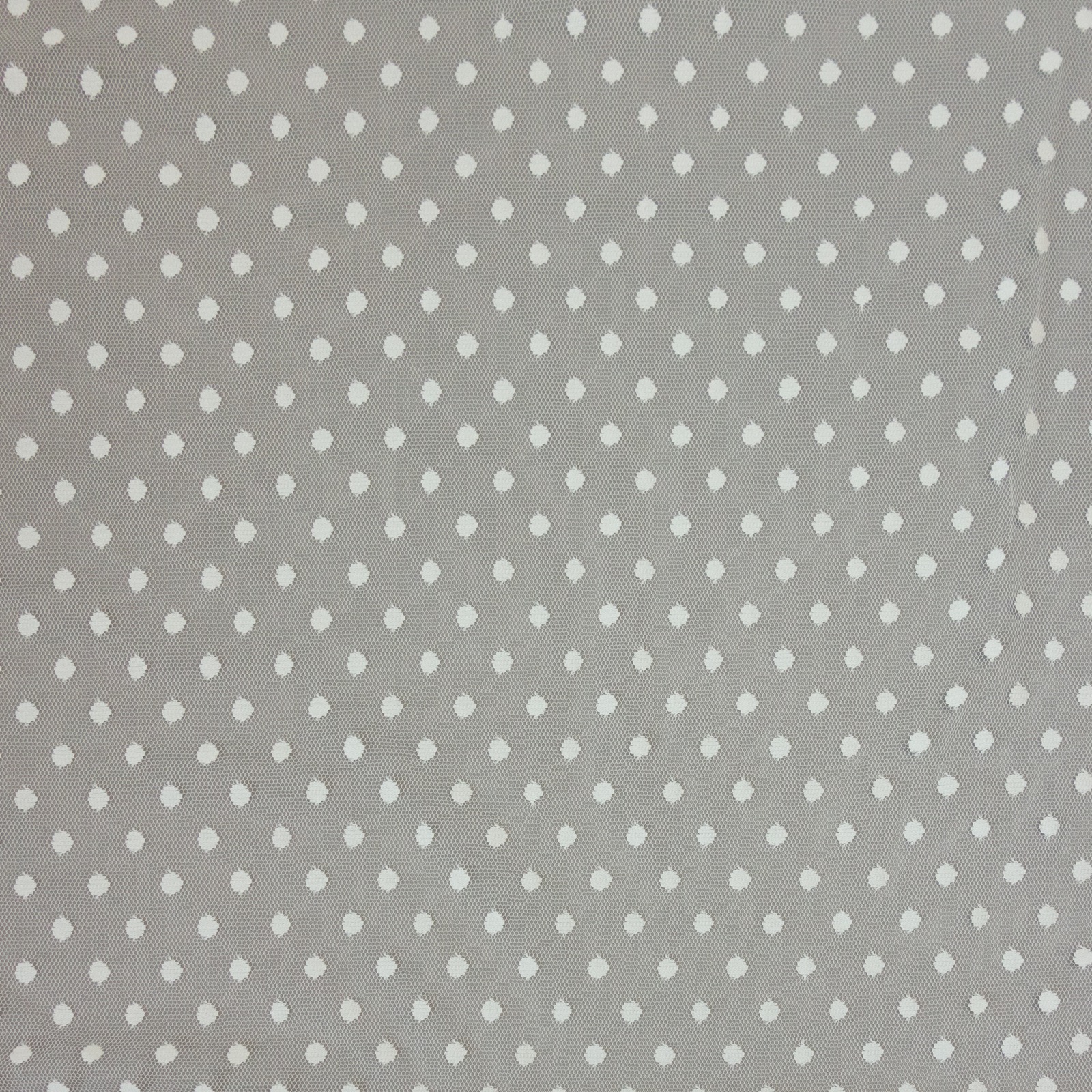 Weicher Tüllstoff, ecru, Punkte – Bild 5