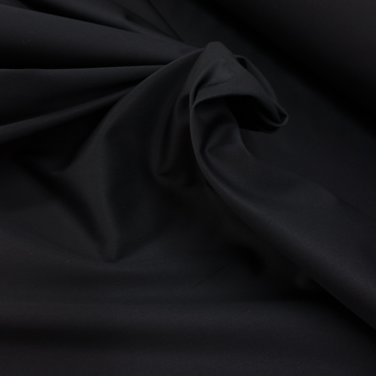 elastischer Satin, Uni, schwarz