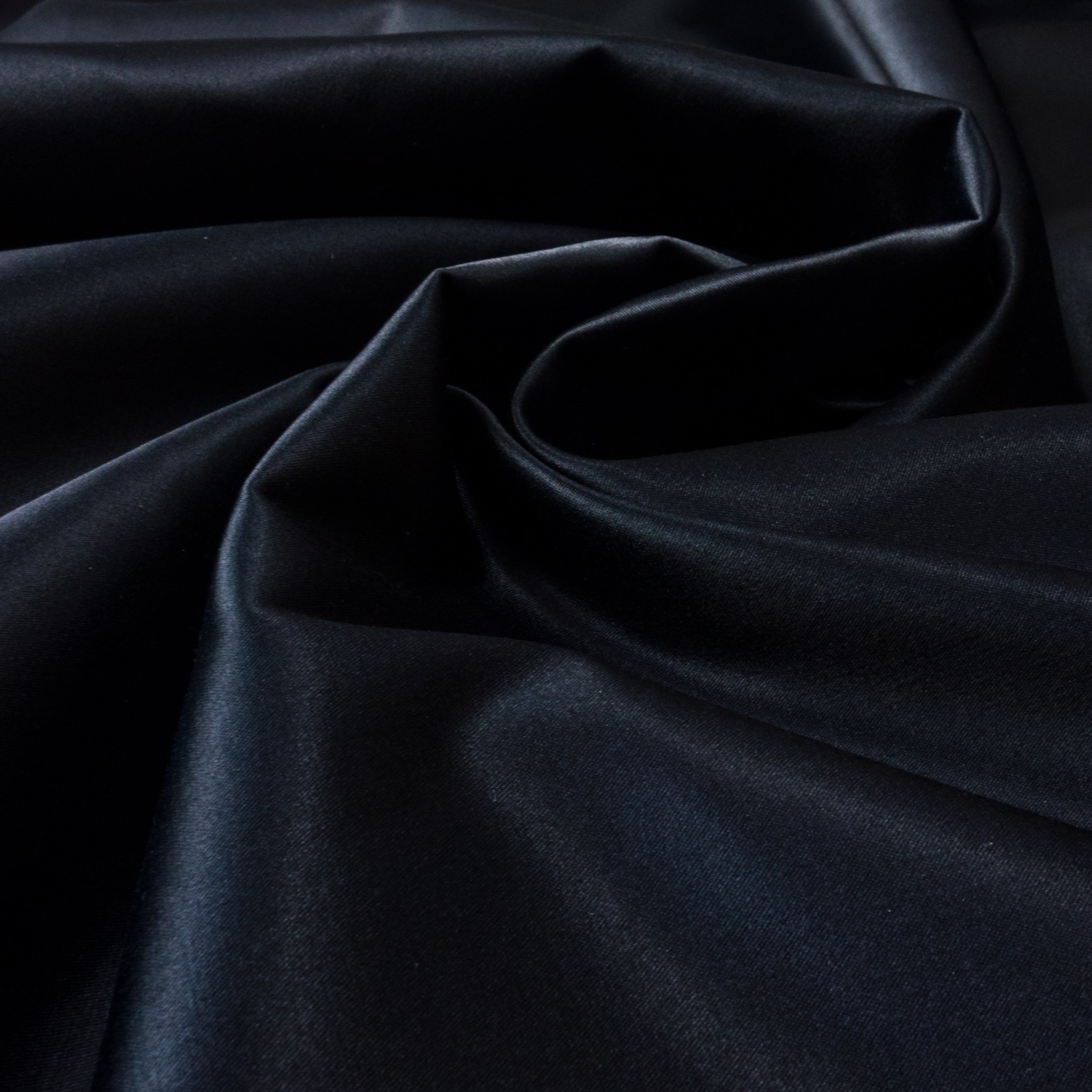 Satin, uni, dunkelblau