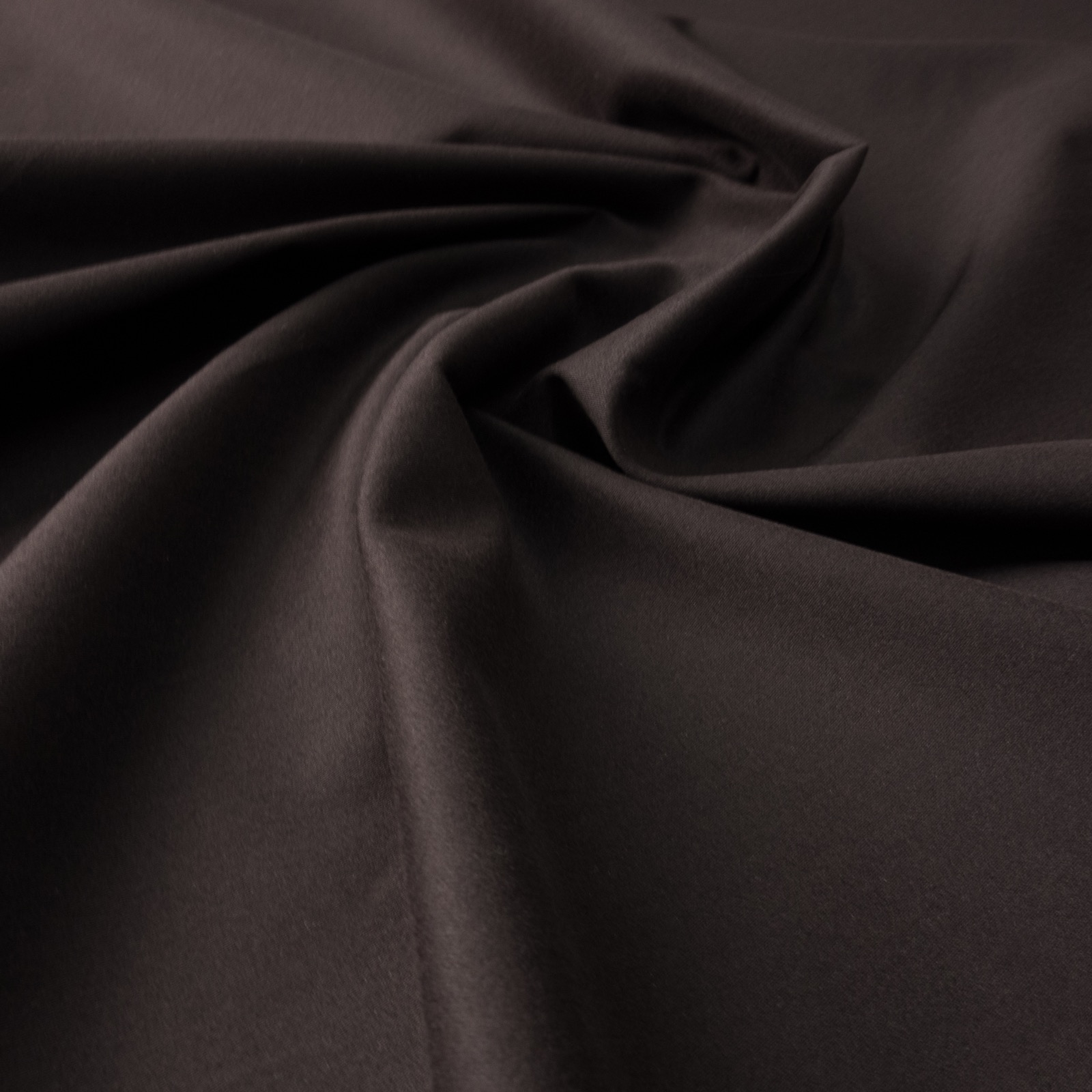 Satin, uni, dunkelbraun