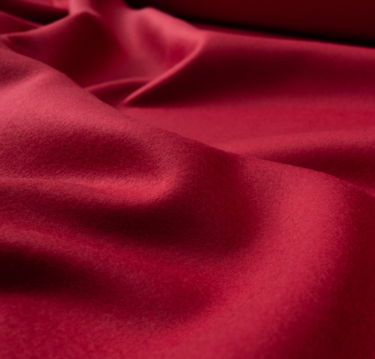 Wollstoff, Mantelvelour, rot, uni – Bild 3