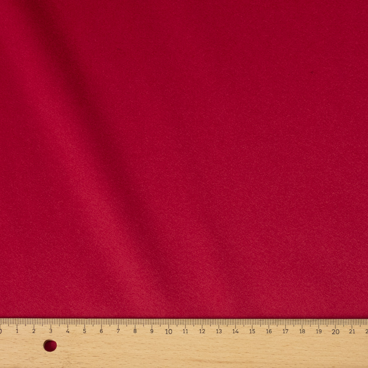 Wollstoff, Mantelvelour, rot, uni – Bild 5