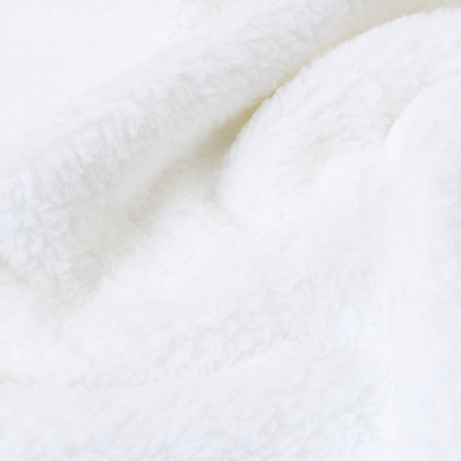 Weicher Plüschstoff, weiß, uni – Bild 3