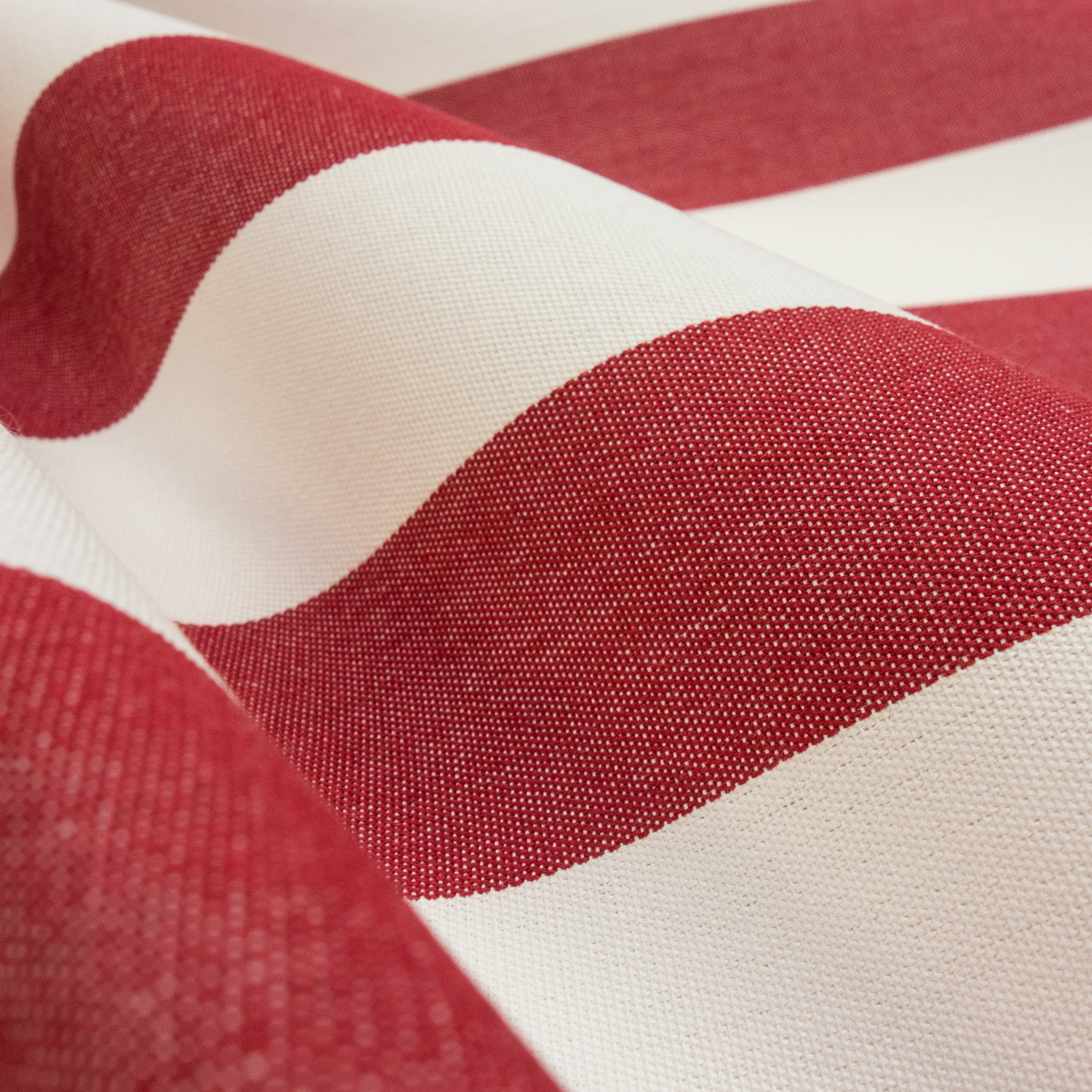 Markisenstoff, weiß, dunkelrot, Blockstreifen – Bild 4
