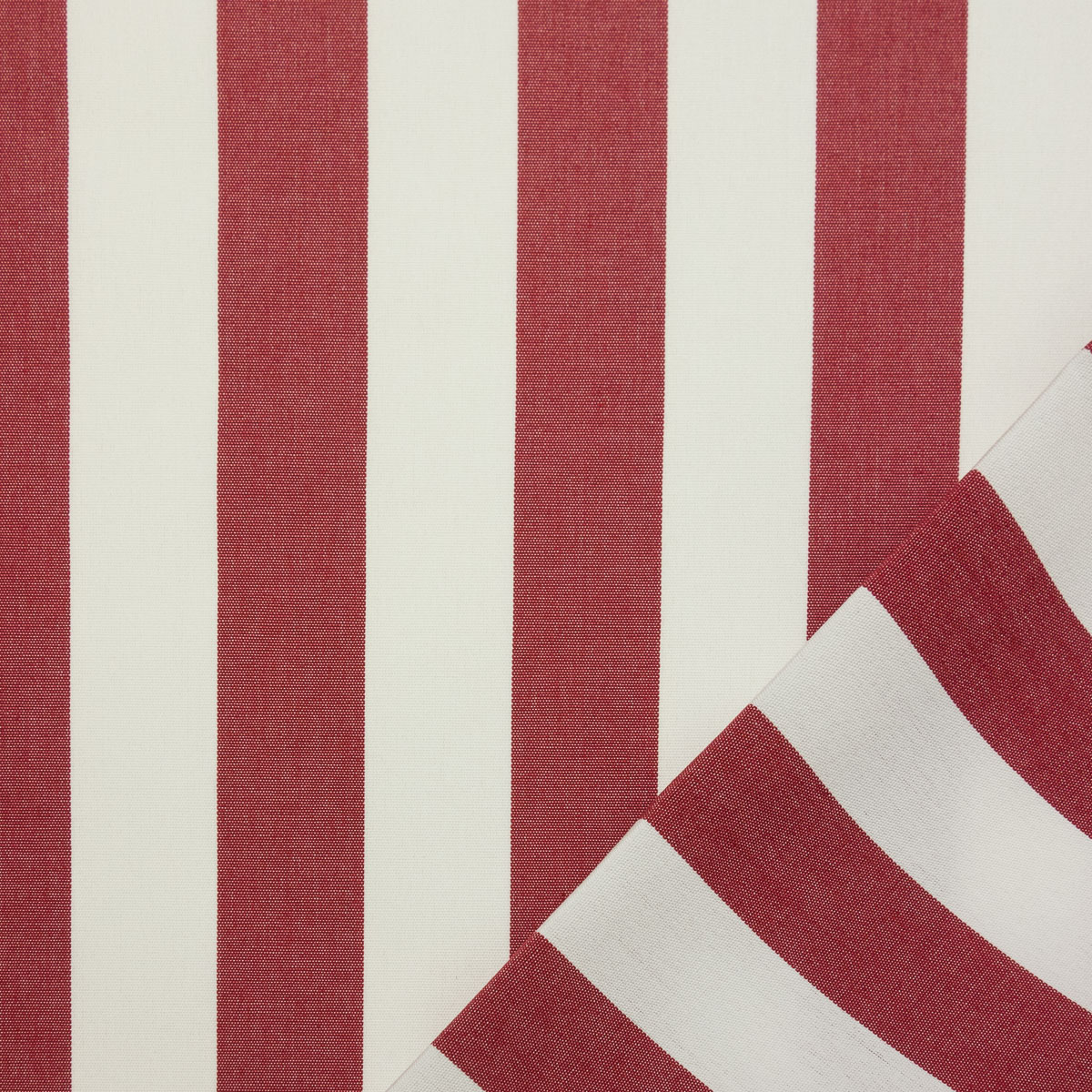 Markisenstoff, weiß, dunkelrot, Blockstreifen – Bild 5
