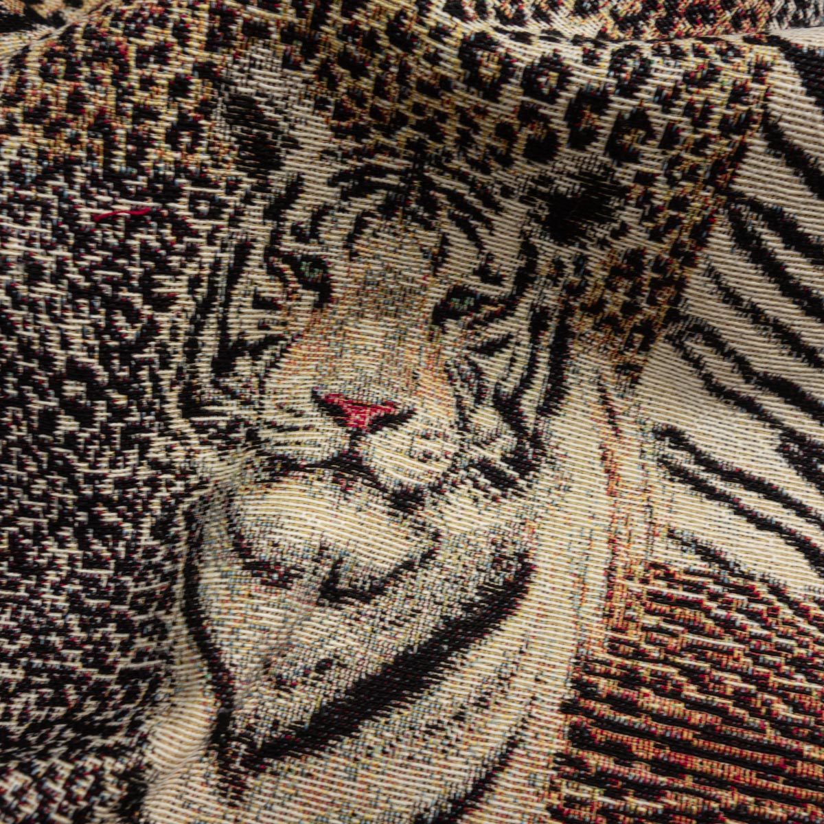 Dekostoff, Gobelin, ocker, beigebraun, Animal-Muster – Bild 3