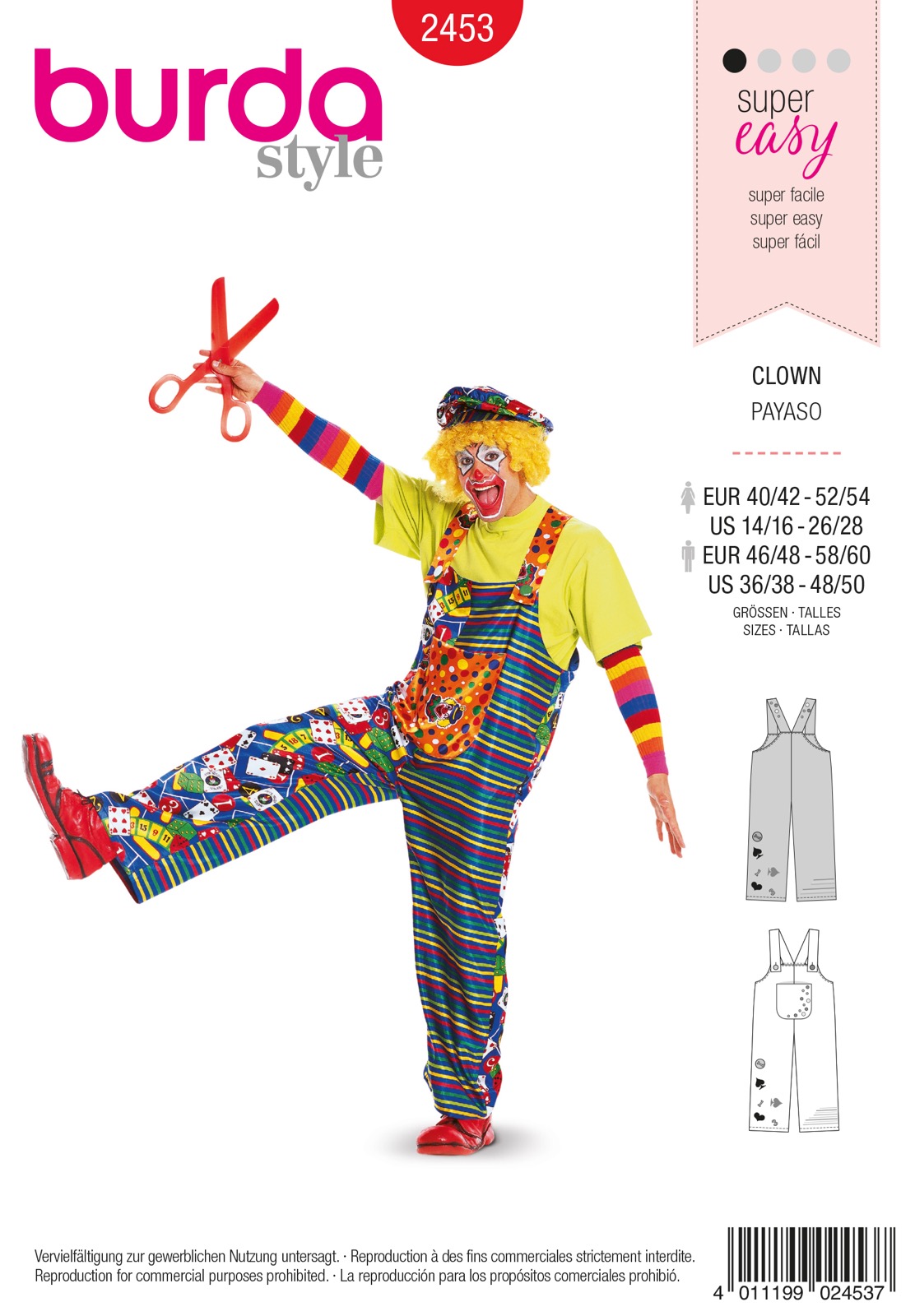 Einzelschnittmuster Burda style, Kostüm, Rot