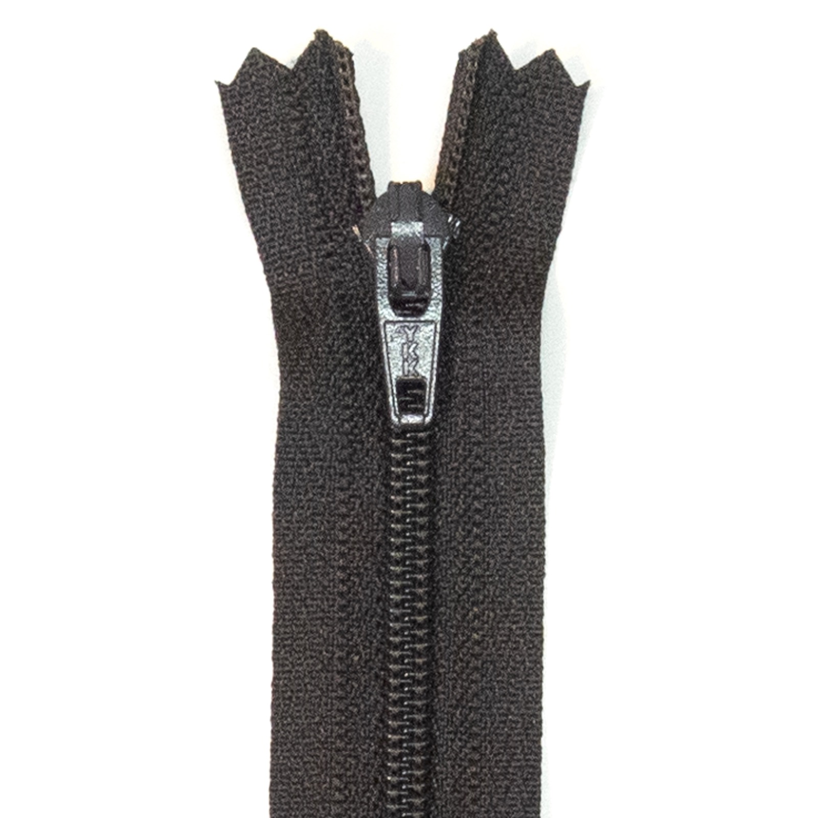Reißverschluss nicht teilbar, Kunststoffspirale, Schwarzbraun, 35 cm