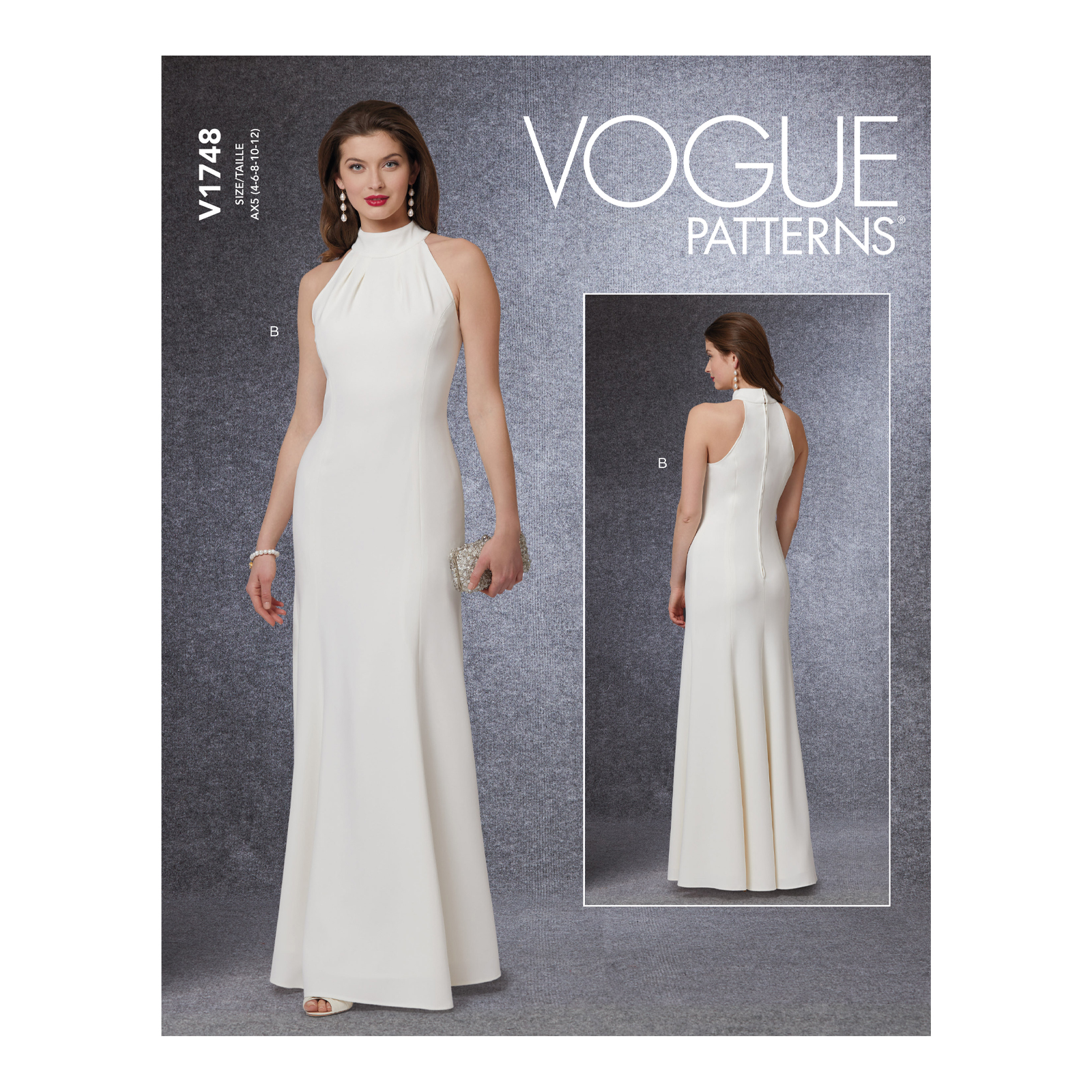 Einzelschnittmuster Vogue, kleine Größen, Kleid, Grün