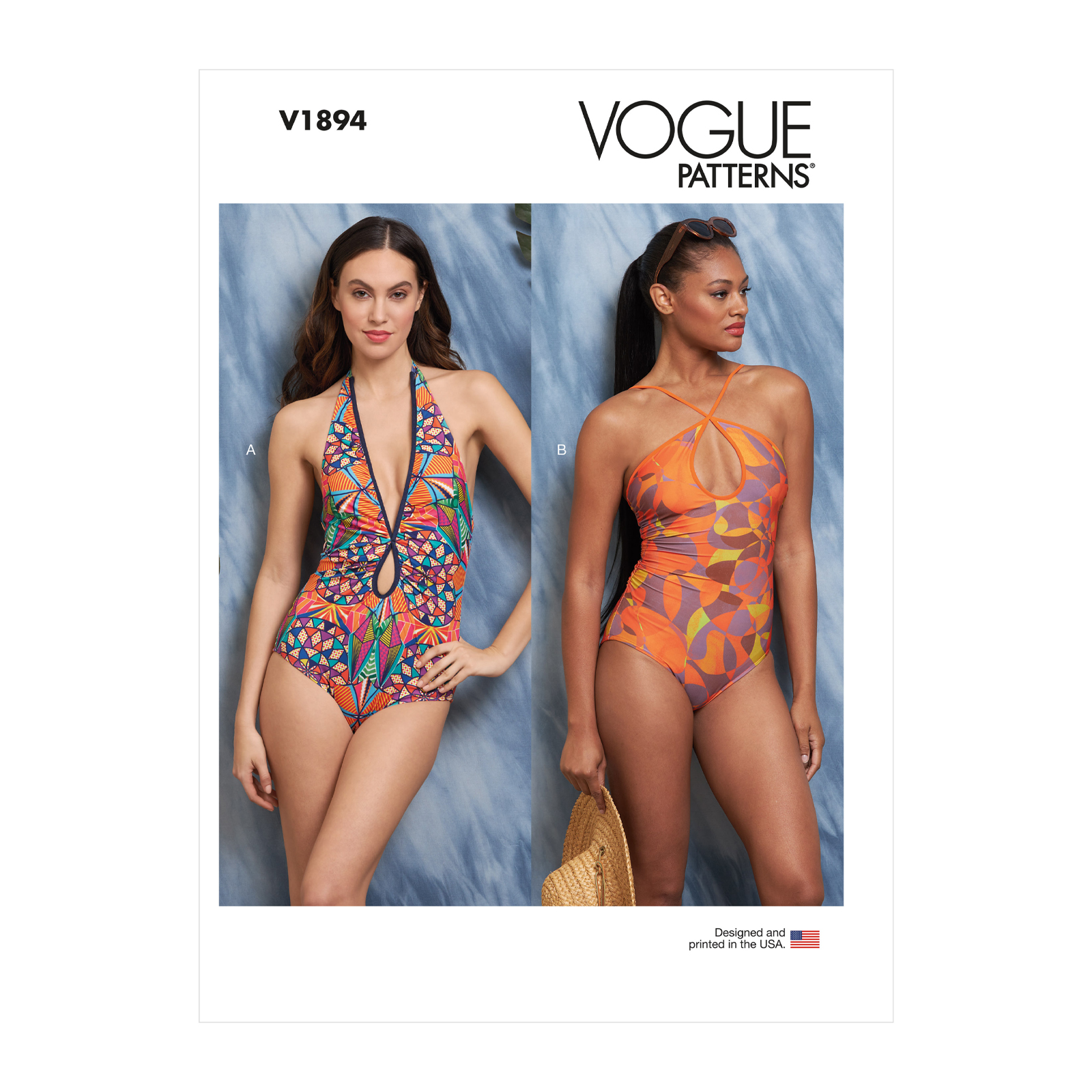 Einzelschnittmuster Vogue, große Größen, Swimwear, Grün