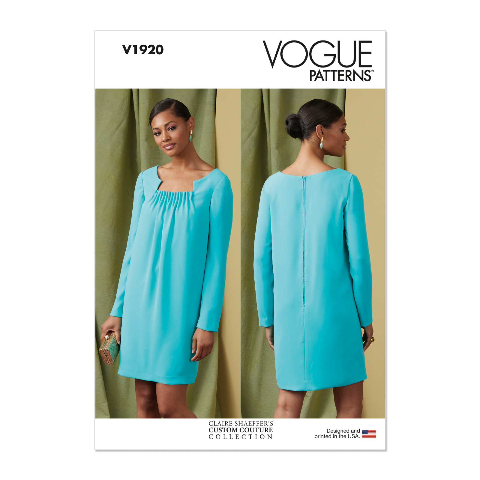 Einzelschnittmuster Vogue, kleine Größen, Kleid, Orange