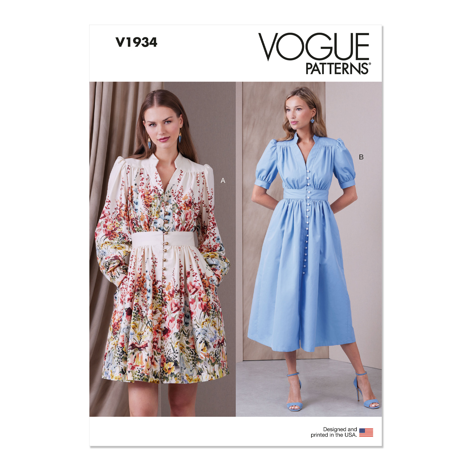 Einzelschnittmuster Vogue, kleine Größen, Kleid, Grün