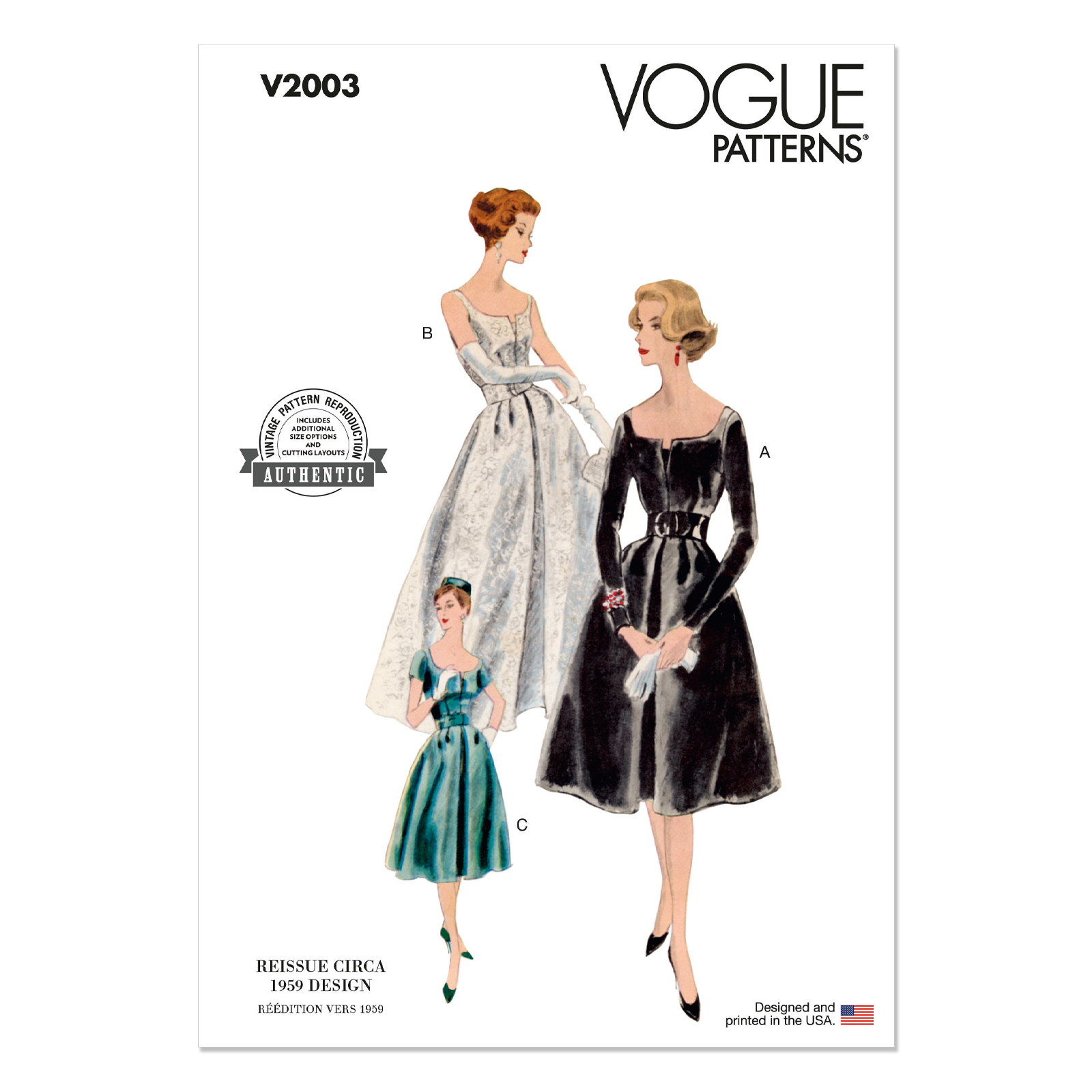 Einzelschnittmuster Vogue, kleine Größen, Kleid, Orange