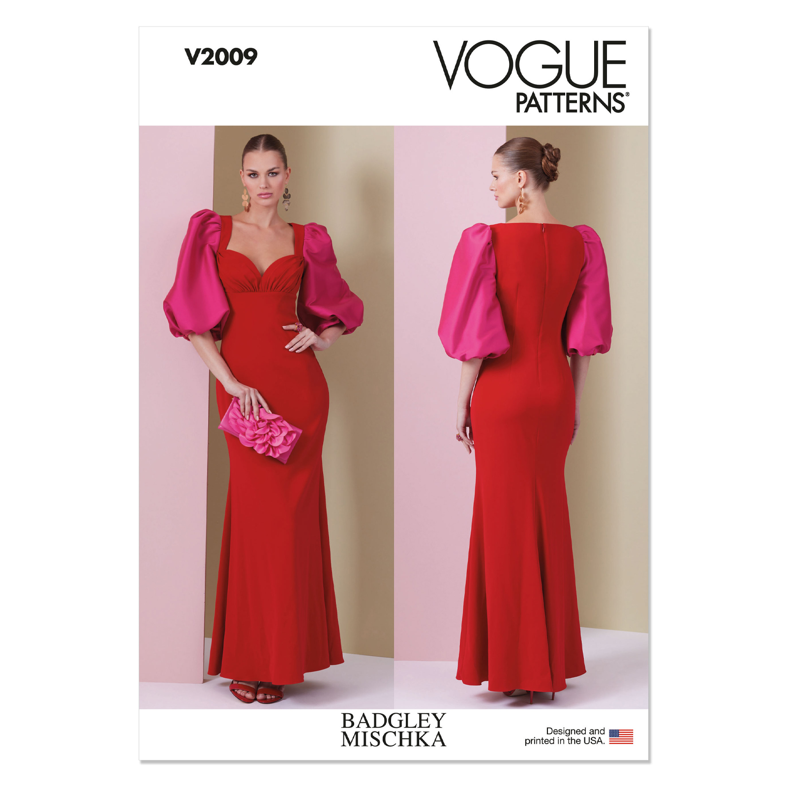 Einzelschnittmuster Vogue, kleine Größen, Kleid, orange