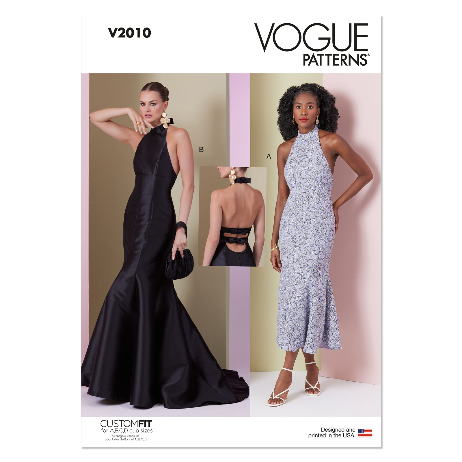 Einzelschnittmuster Vogue, kleine Größen, Kleid, grün