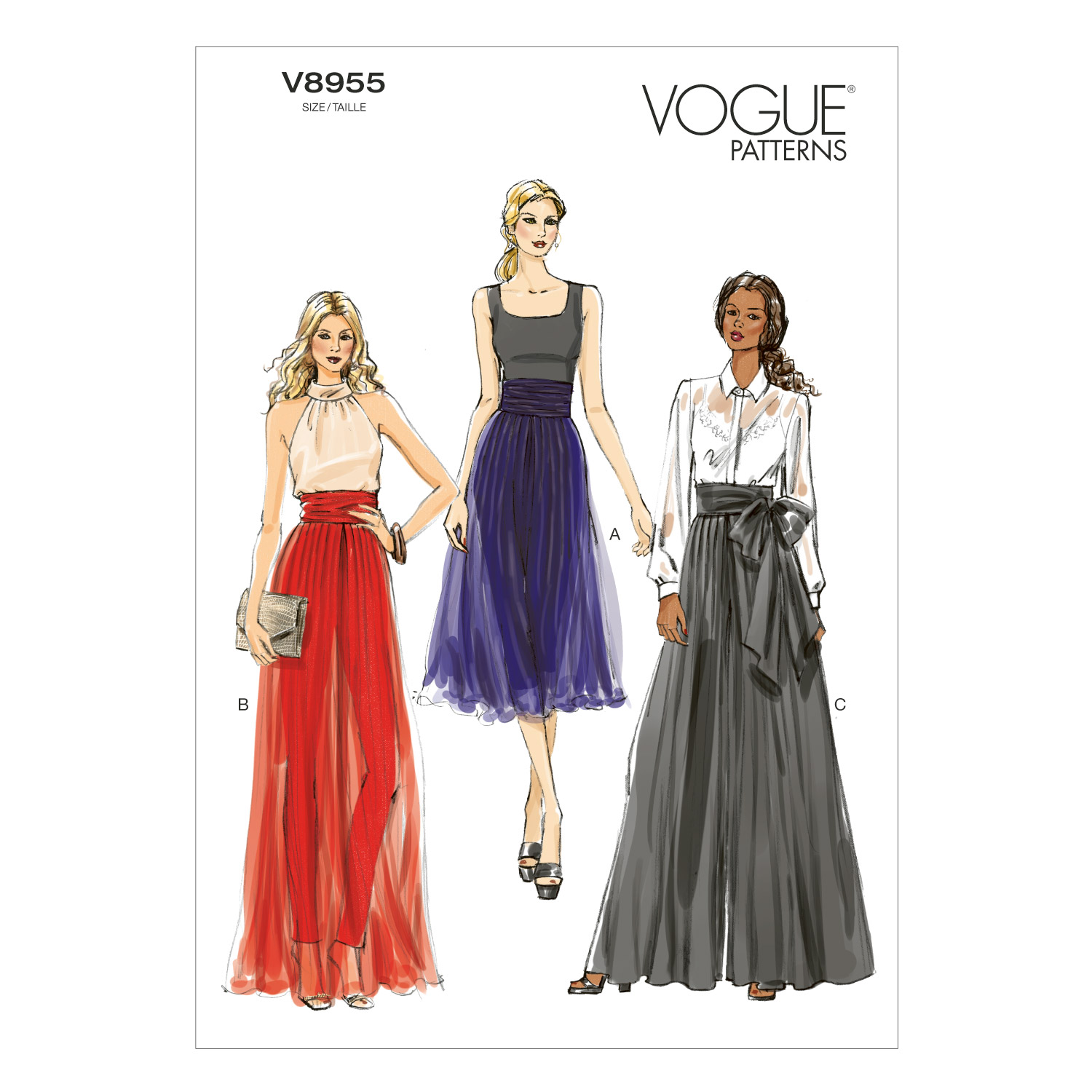 Einzelschnittmuster Vogue, kleine Größen, Hose, Grün