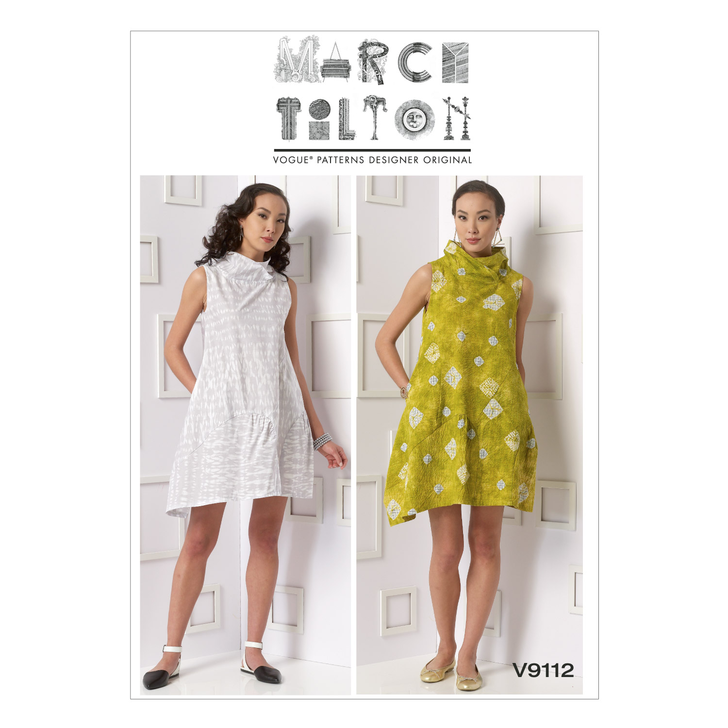 Einzelschnittmuster Vogue, Kleid, große Größen, Grün