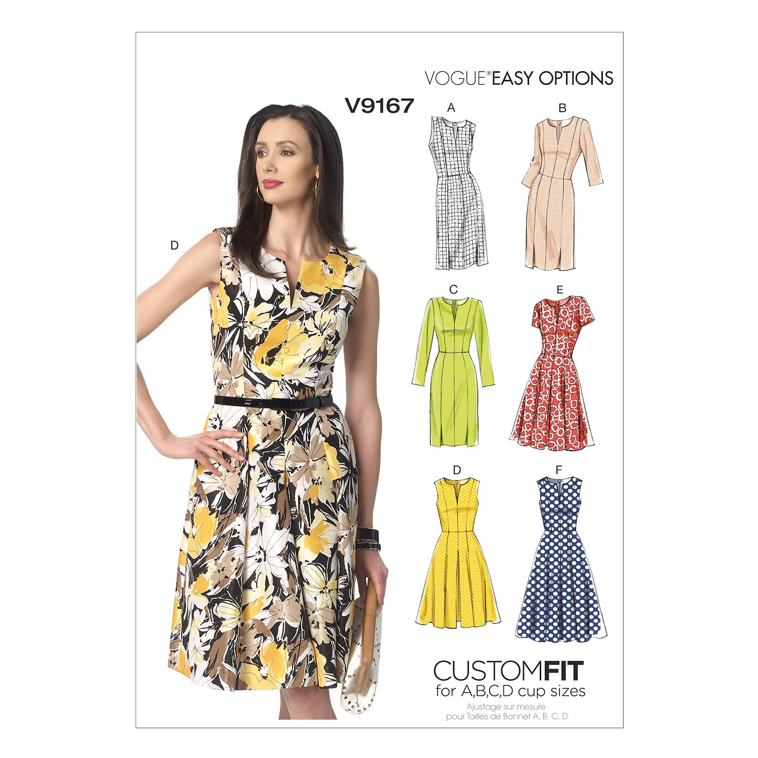Einzelschnittmuster Vogue, kleine Größen, Kleid, Grün