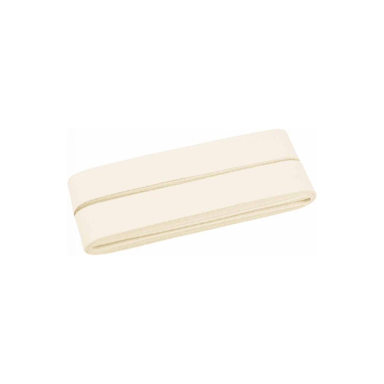 Schrägband, gewebt, Stück, 100% CO, Natur, B: 40/20 mm, L: 5 m