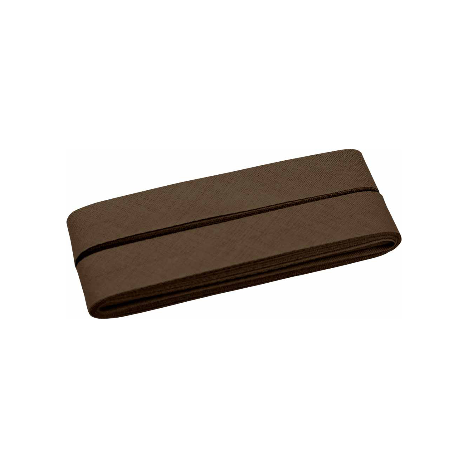 Schrägband, gewebt, Stück, 100% CO, Braun, B: 40/20 mm, L: 5 m