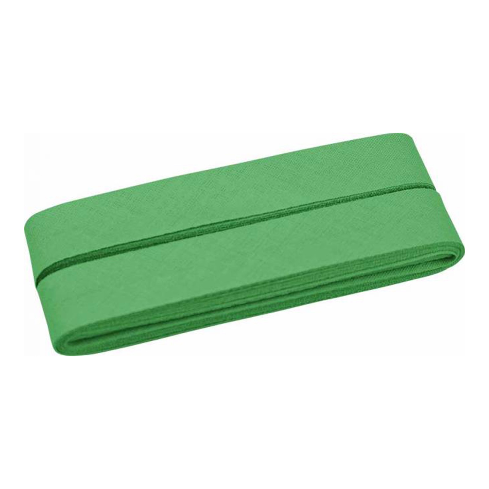 Schrägband, gewebt, Stück, 100% CO, grün, B: 40/20 mm, L: 5 m