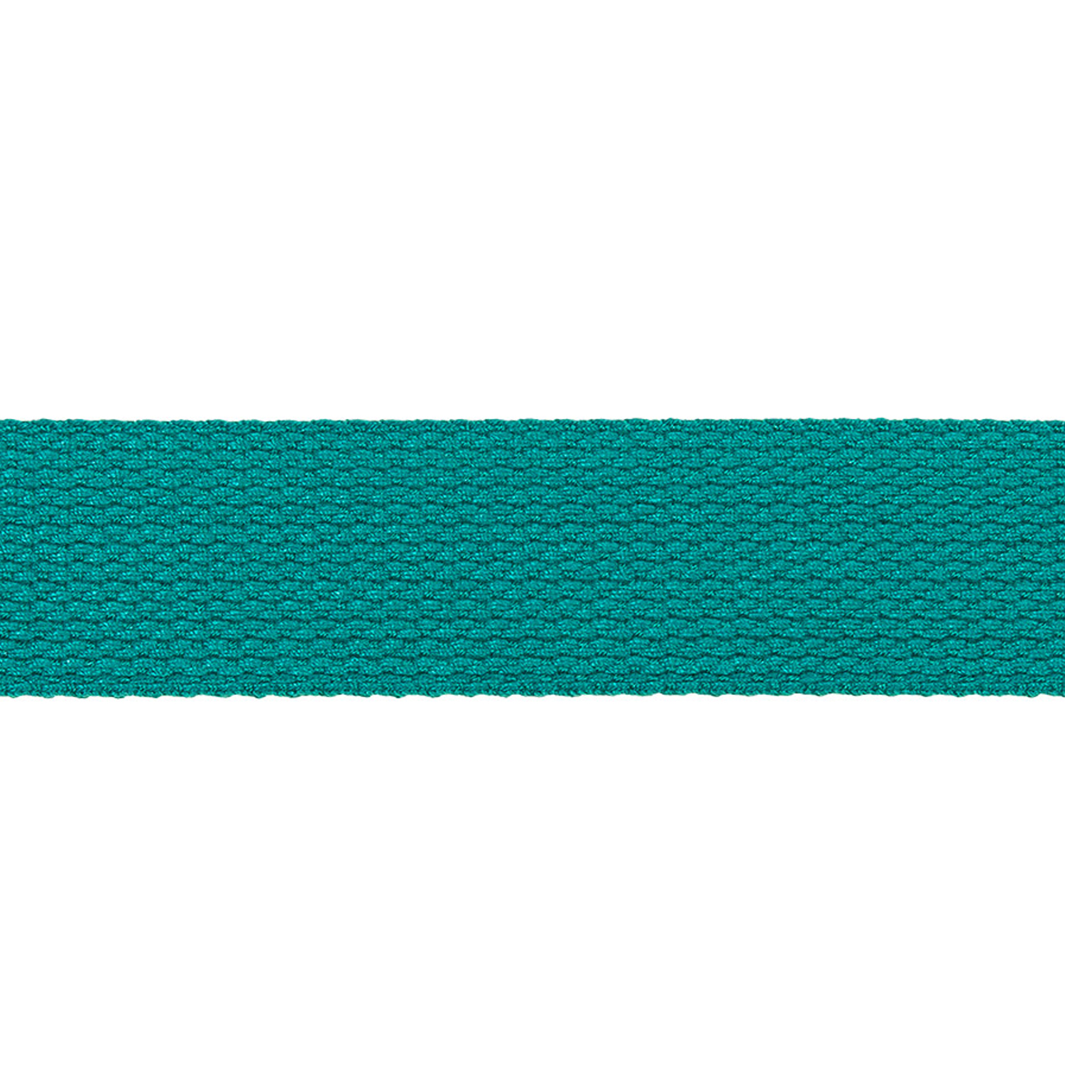 Gurtband, gewebt, Meterware, 80% CO 12% CV 8%PES, Türkis dunkel, 30 mm