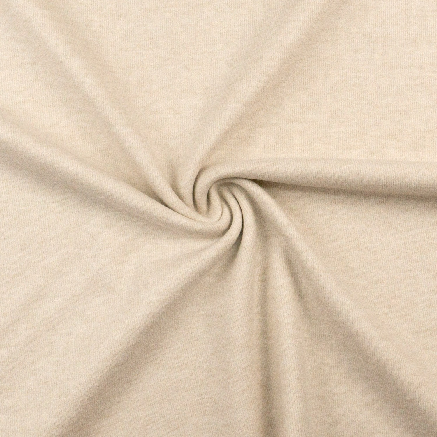 weicher Feinstrick, meliert, gerippt, beige hell