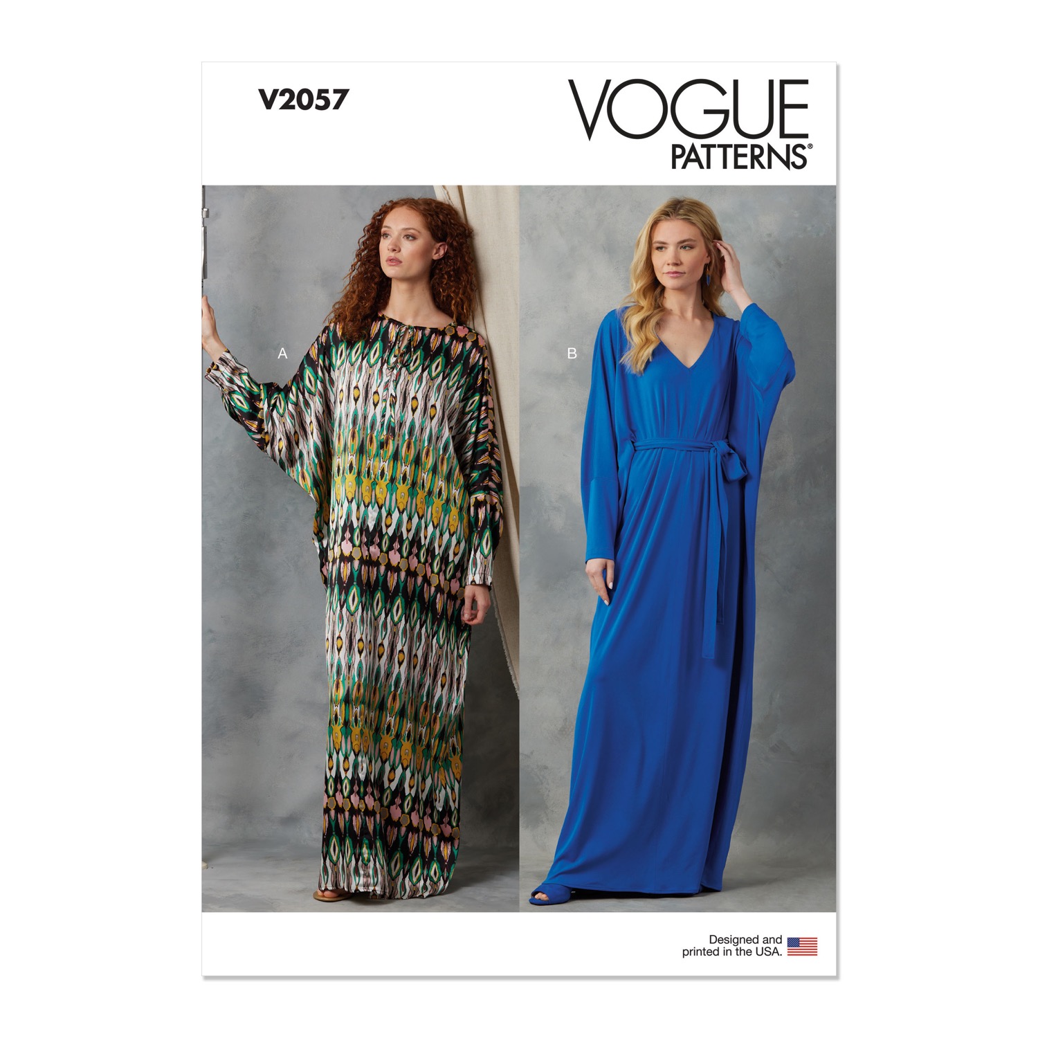 Einzelschnittmuster Vogue, große Größen, kleine Größen, Kleid, grün