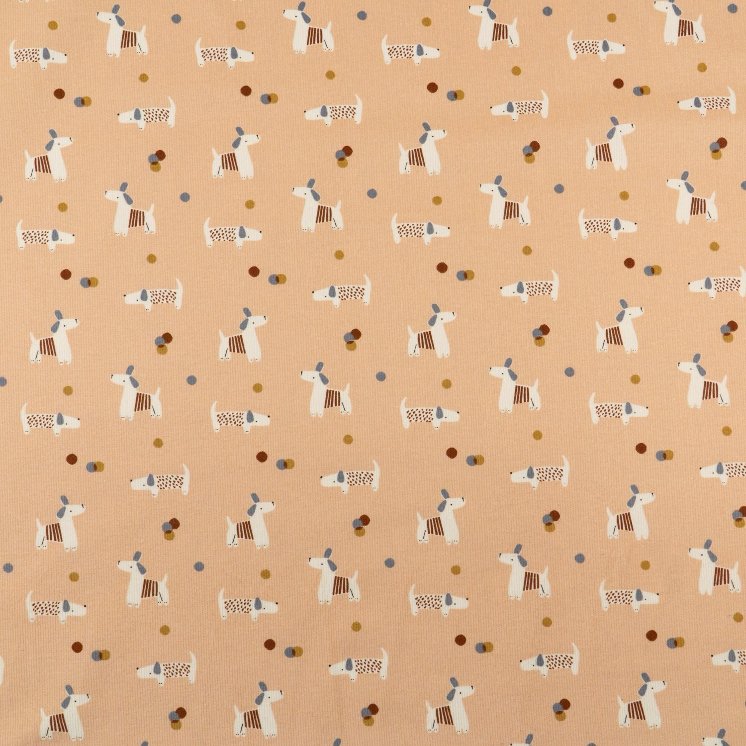 Feiner Baumwollstoff, Cordstoff, rosa, braun, grau, weiß, Kindermotive – Tiere – Bild 4