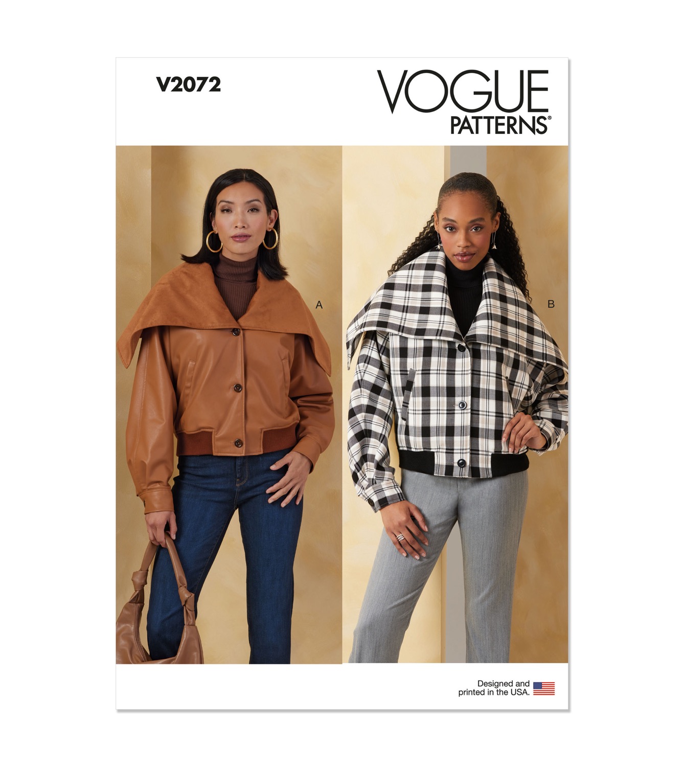 Einzelschnittmuster Vogue, kleine Größen, große Größen, Jacke, grün