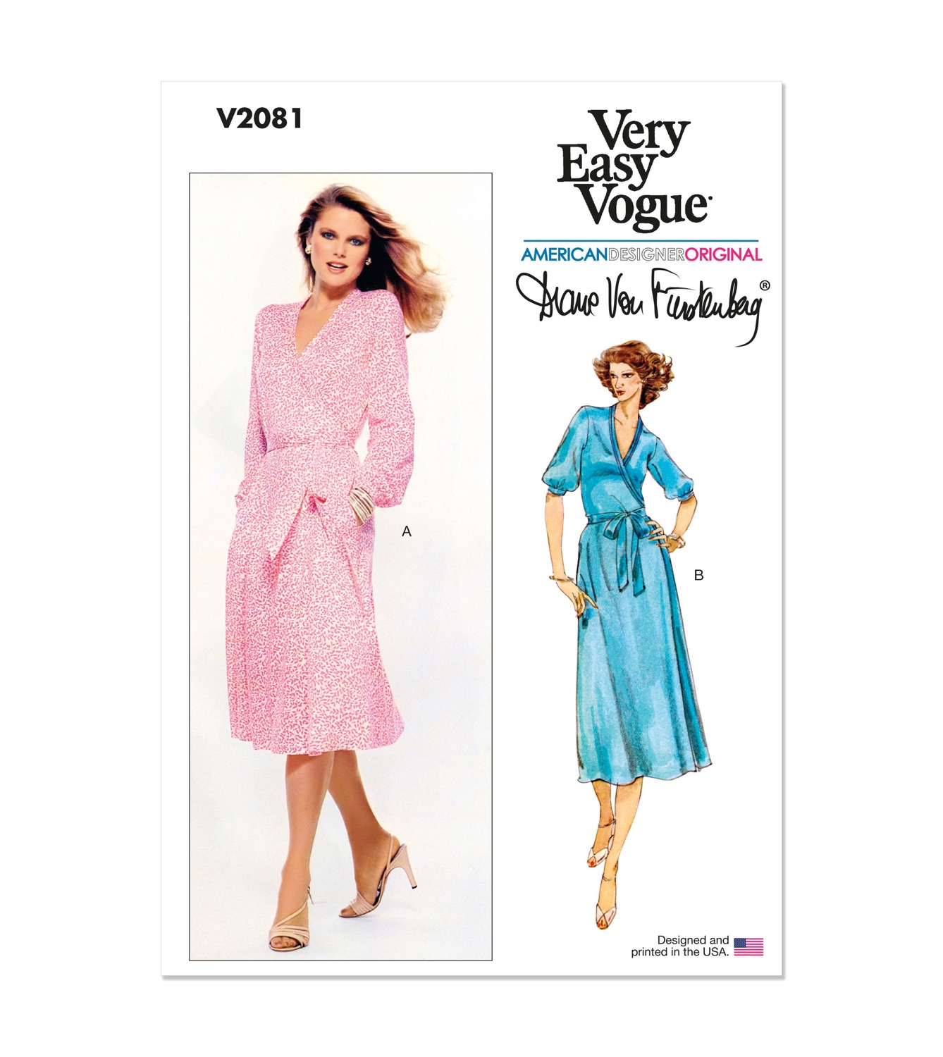 Einzelschnittmuster Vogue, kleine Größen, Kleid, orange