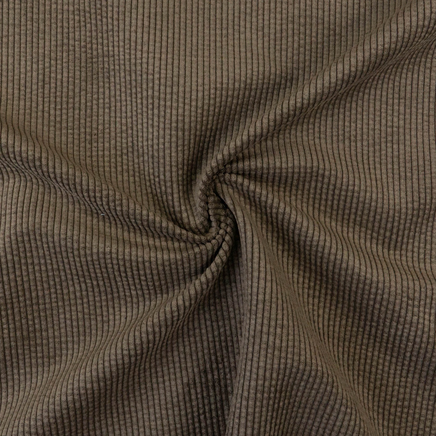 robuster Polsterstoff, Cordstoff, graubraun, uni