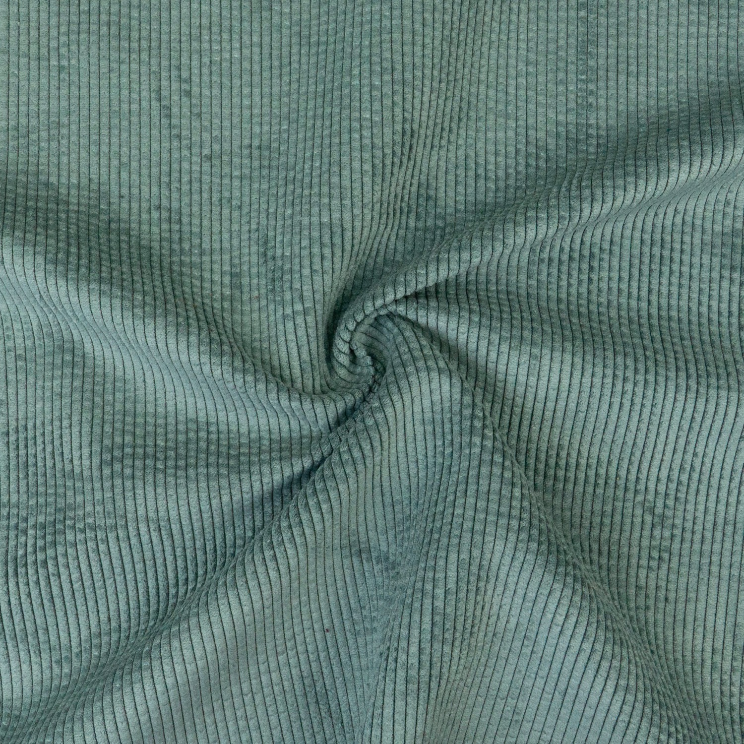 robuster Polsterstoff, Cordstoff, graugrün, uni