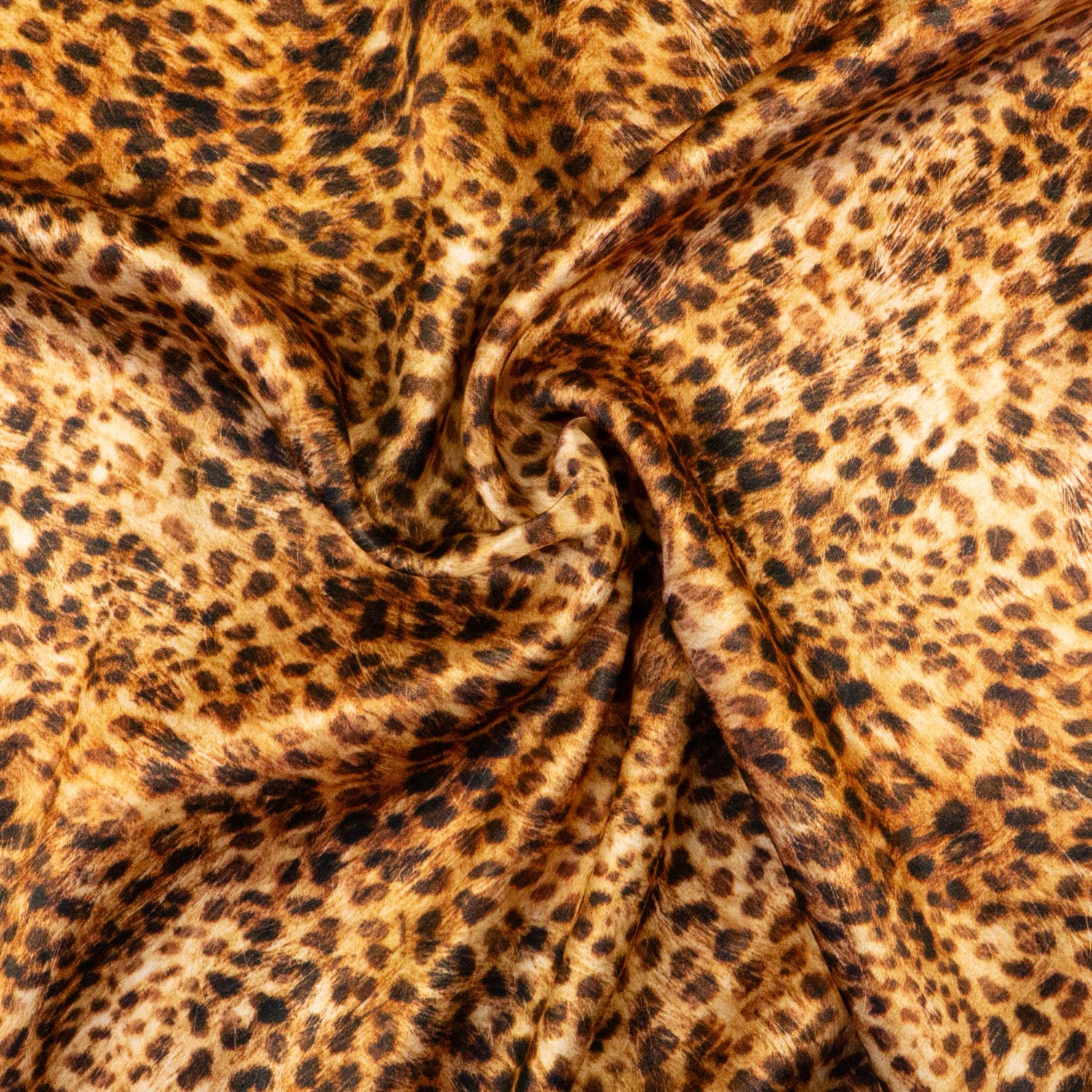 Viskosestoff, Satin, brauntöne, schwarz, Animal-Muster