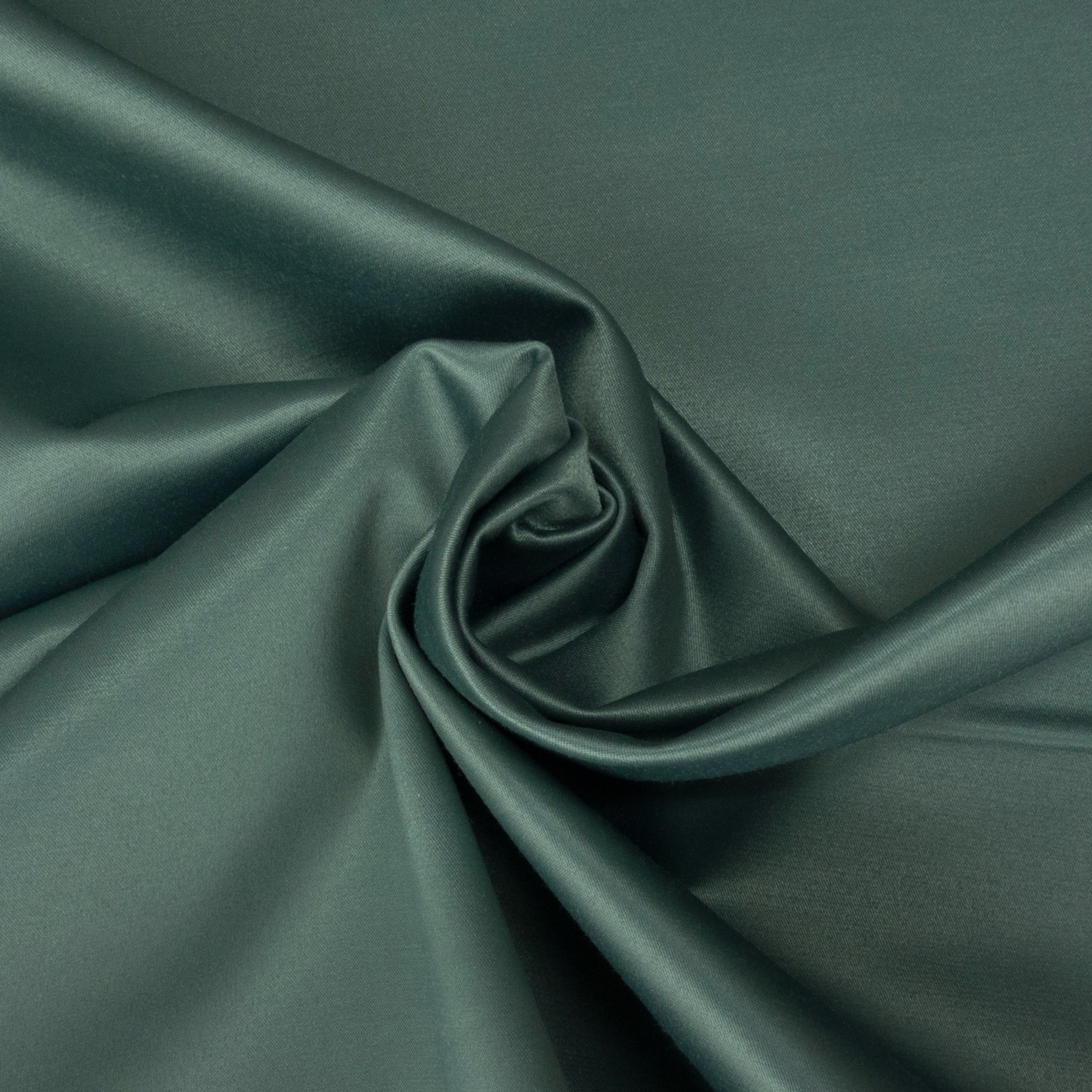 Baumwollstoff, Satin, graugrün, uni