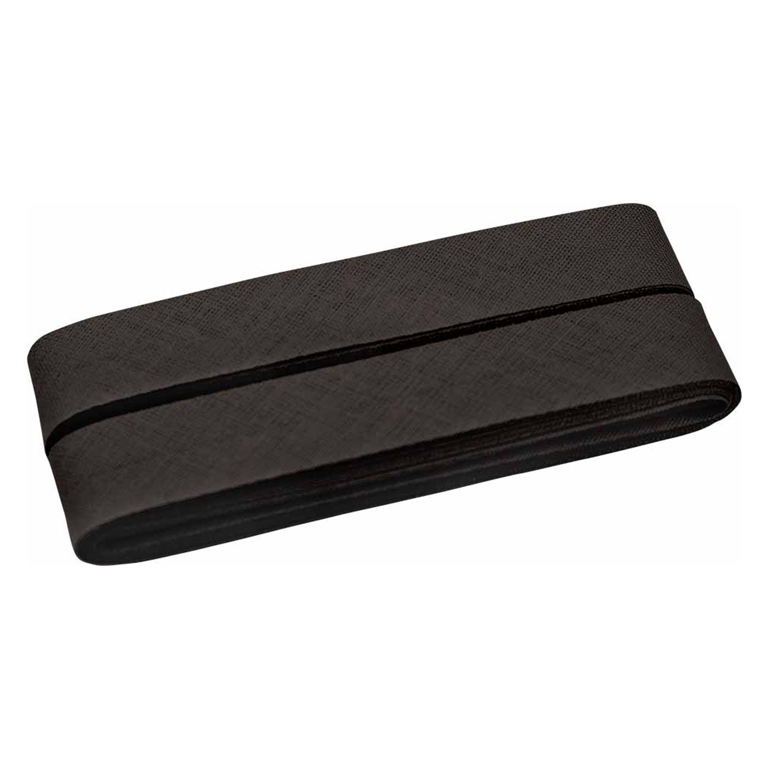 Schrägband, gewebt, Stück, 100% CO, dunkelgrau, B: 40/20 mm, L: 5 m