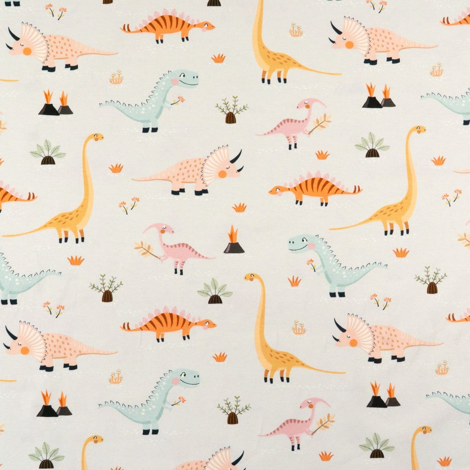 Baumwolljersey, hellgrau, gelb, hellblau, Kindermotive – Tiere – Bild 4