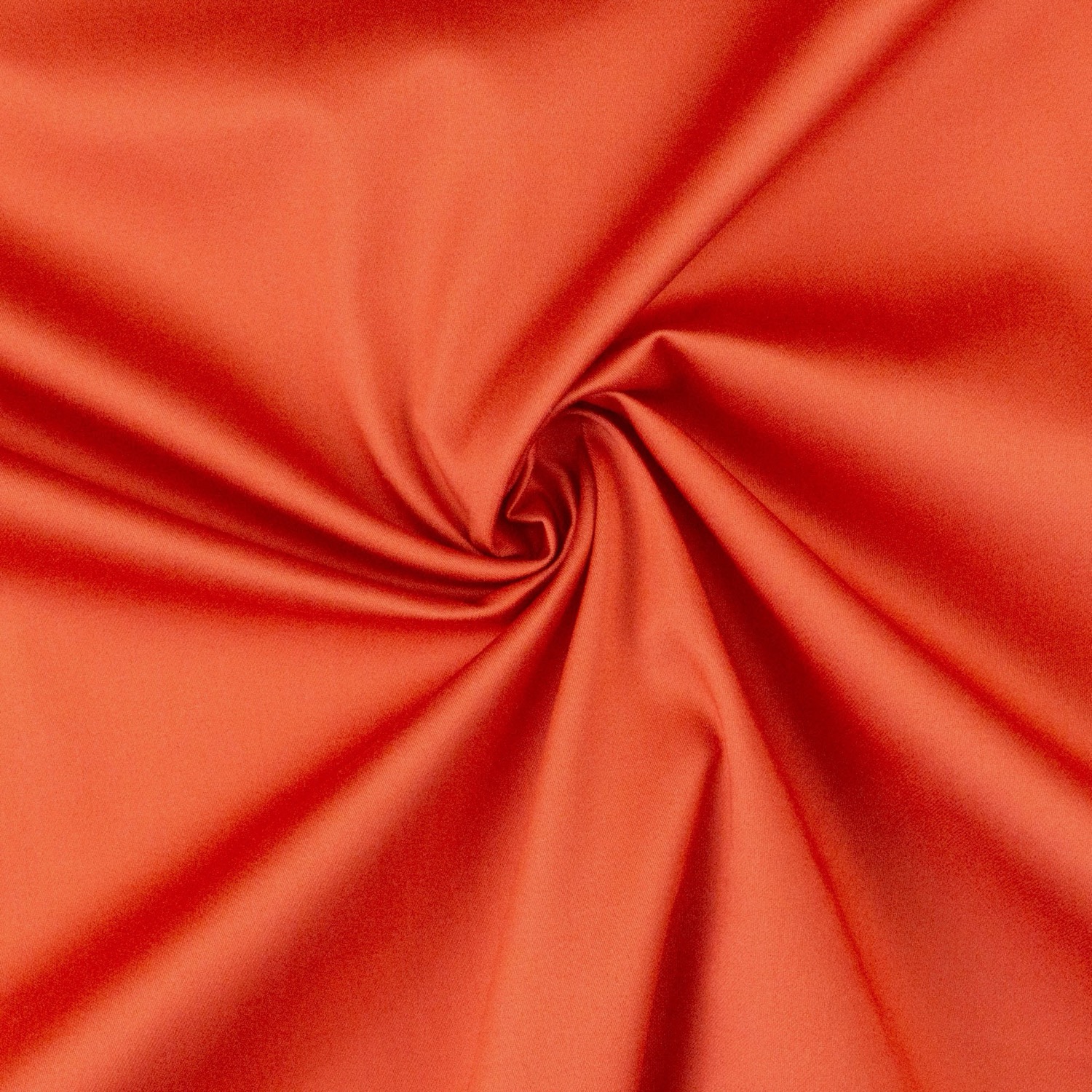 Baumwollstoff, Satin, rotorange, uni