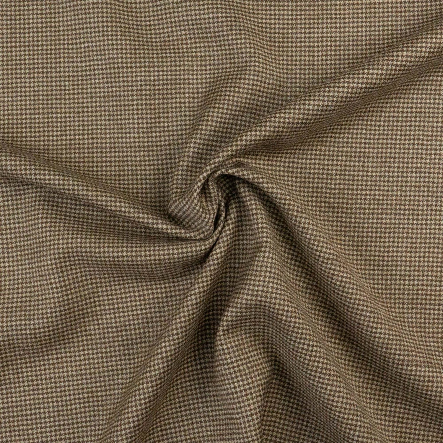 Kammgarn, braun, beige, Hahnentritt