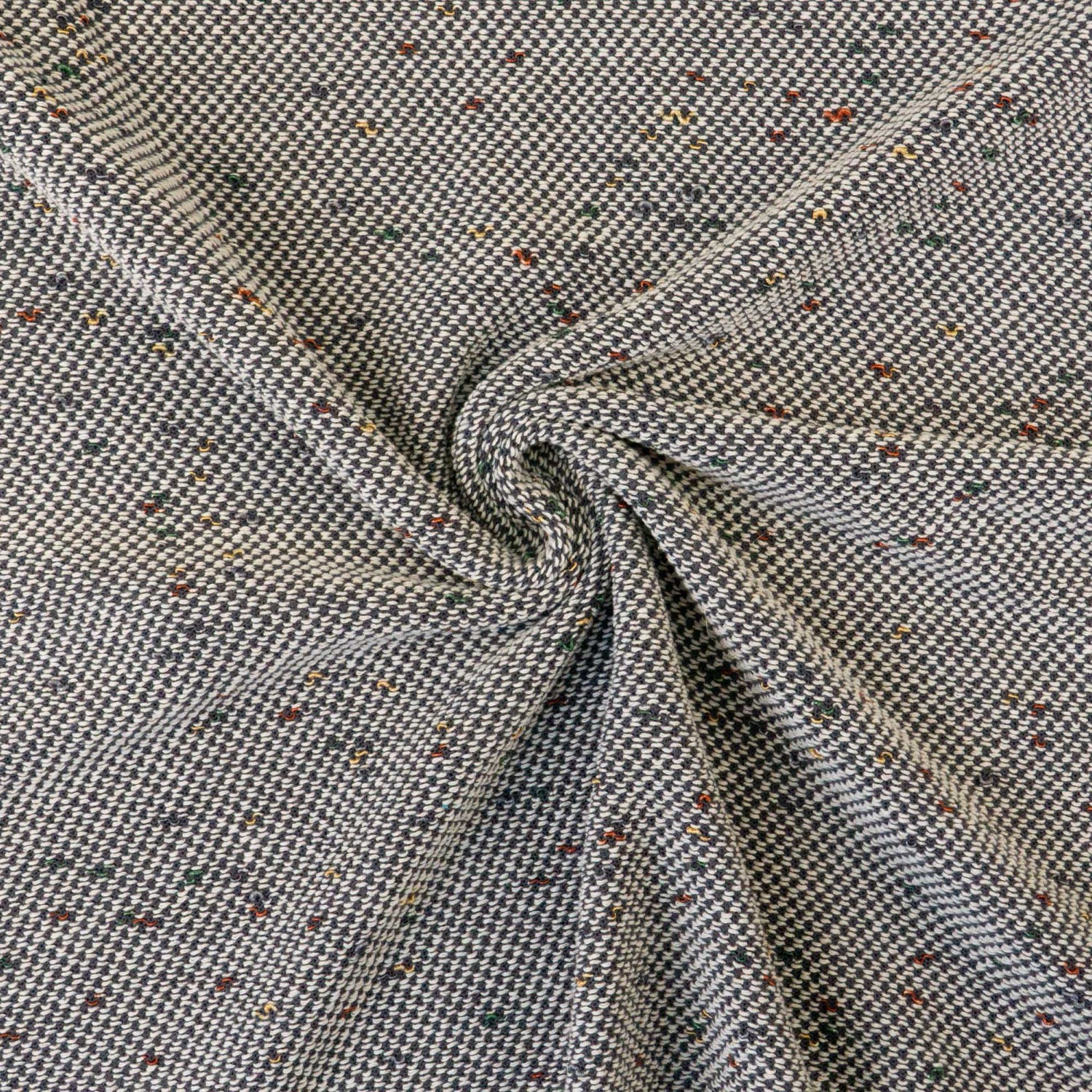 Strickstoff, offwhite, dunkelgrau, Webstruktur