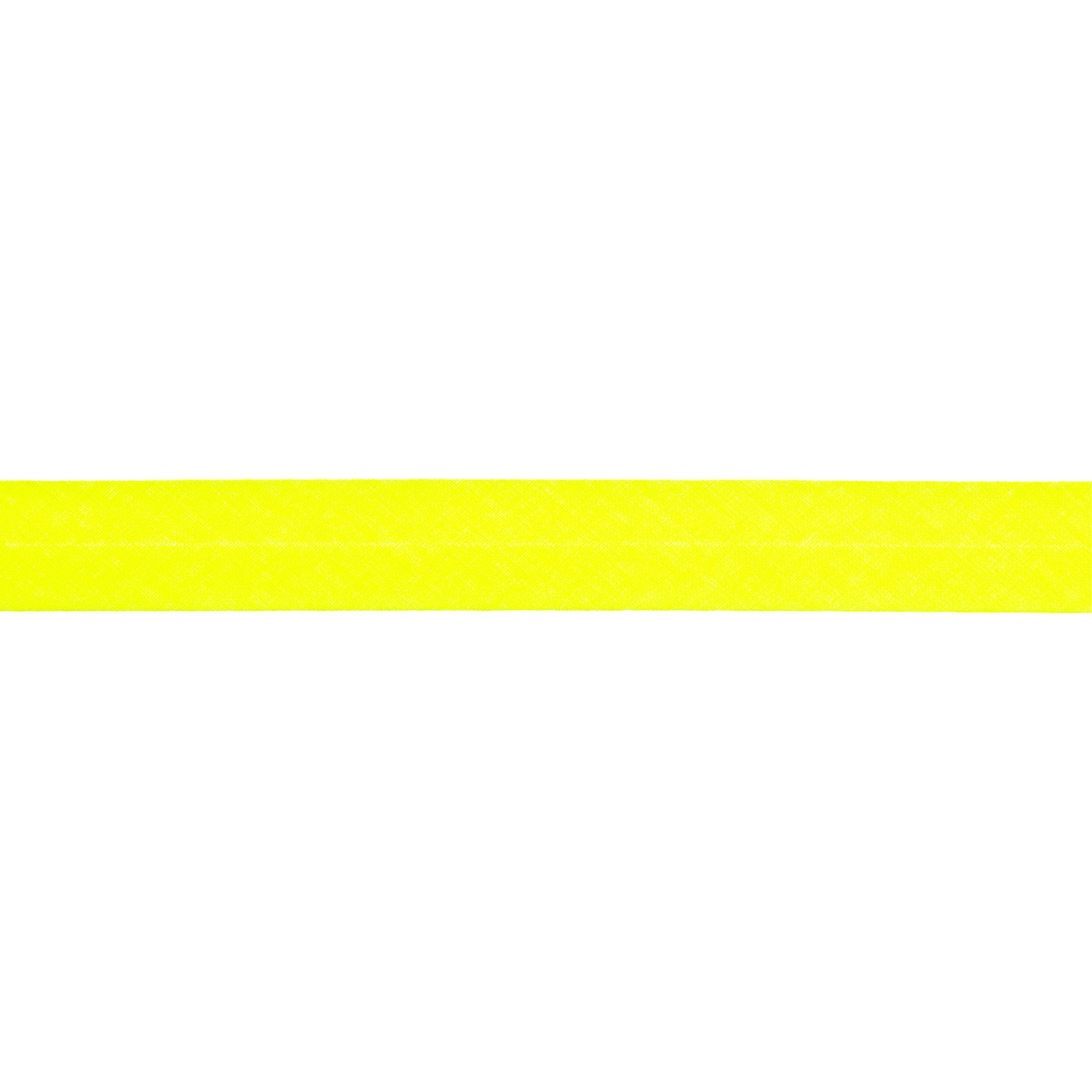 Schrägband, gewebt, Meterware, 100% CO, neongelb, 40/20 mm