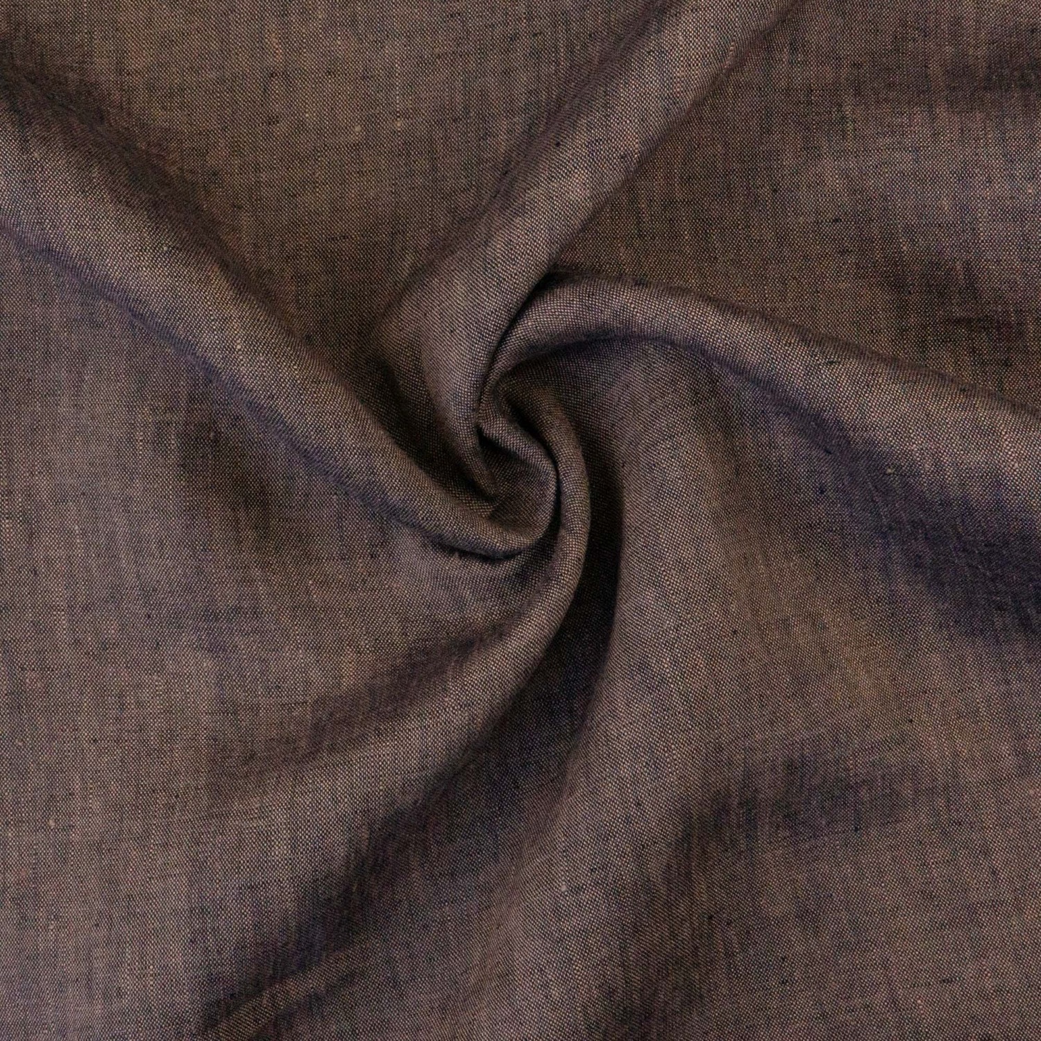 Leinenstoff, altrosa, dunkelblau, bicolor