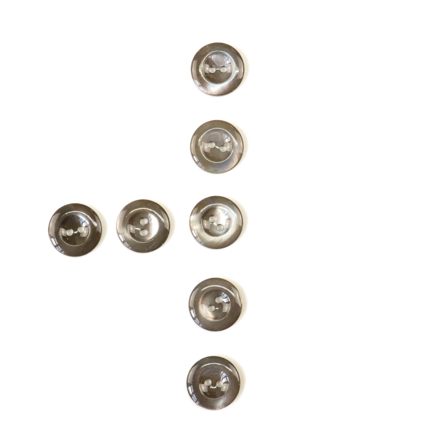 Knopf, Stück, Perlmutt, taupe, 18 ø mm