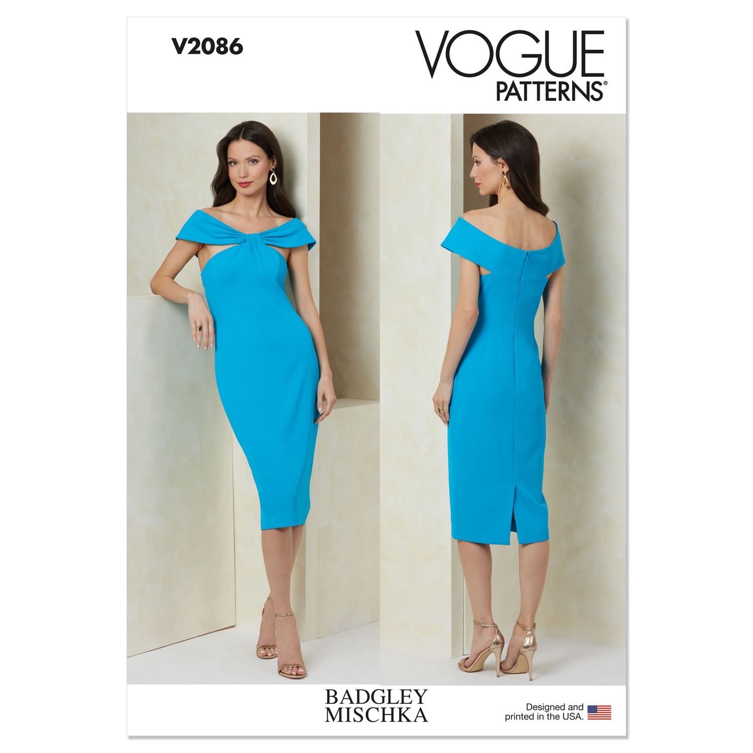 Einzelschnittmuster Vogue, Kleid, große Größen