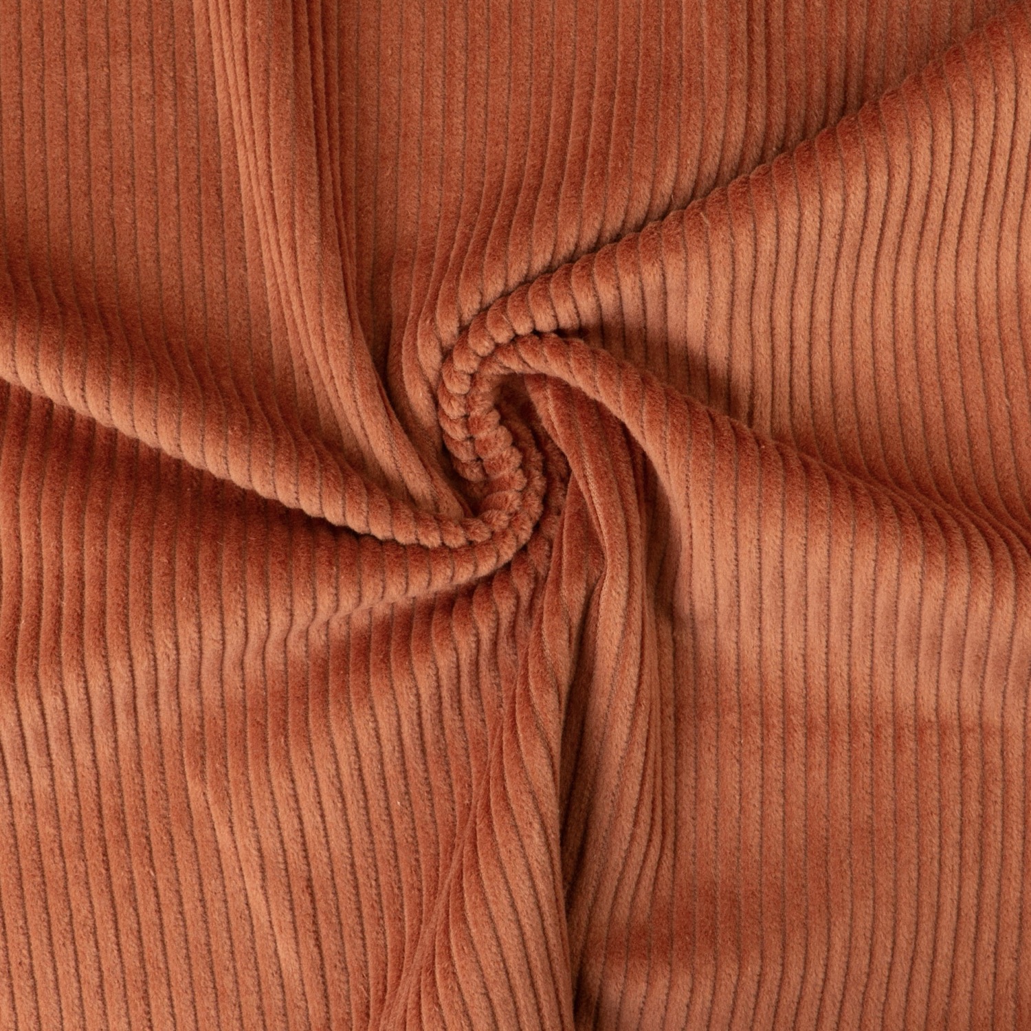 Weicher Cordstoff, rost, uni
