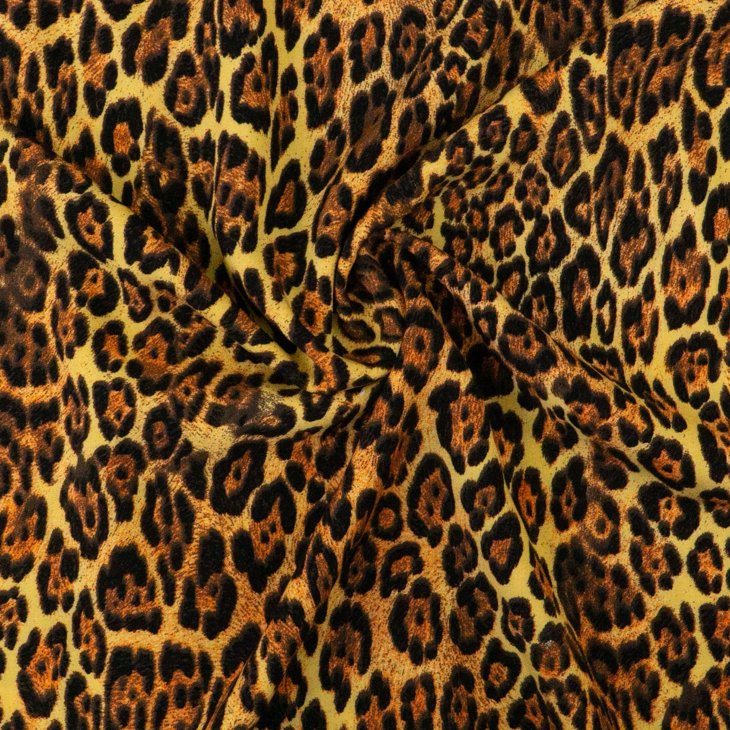 Viskosestoff, Javanaise, brauntöne, schwarz, Animal-Muster